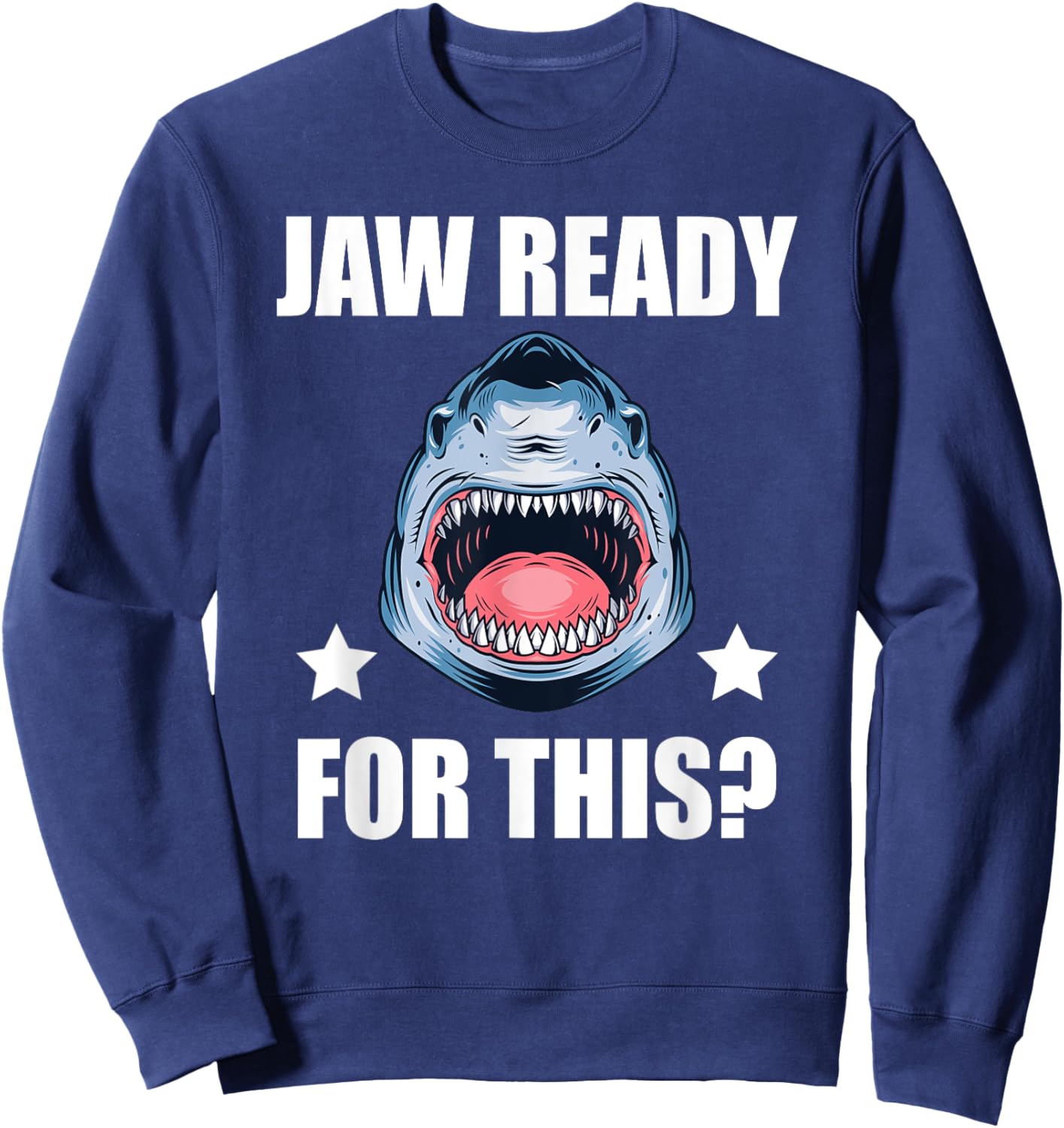 Shark Jaw Love Ocean Fish Wildlife Costume | & Sweatshirt - Sweatshirt | Navy