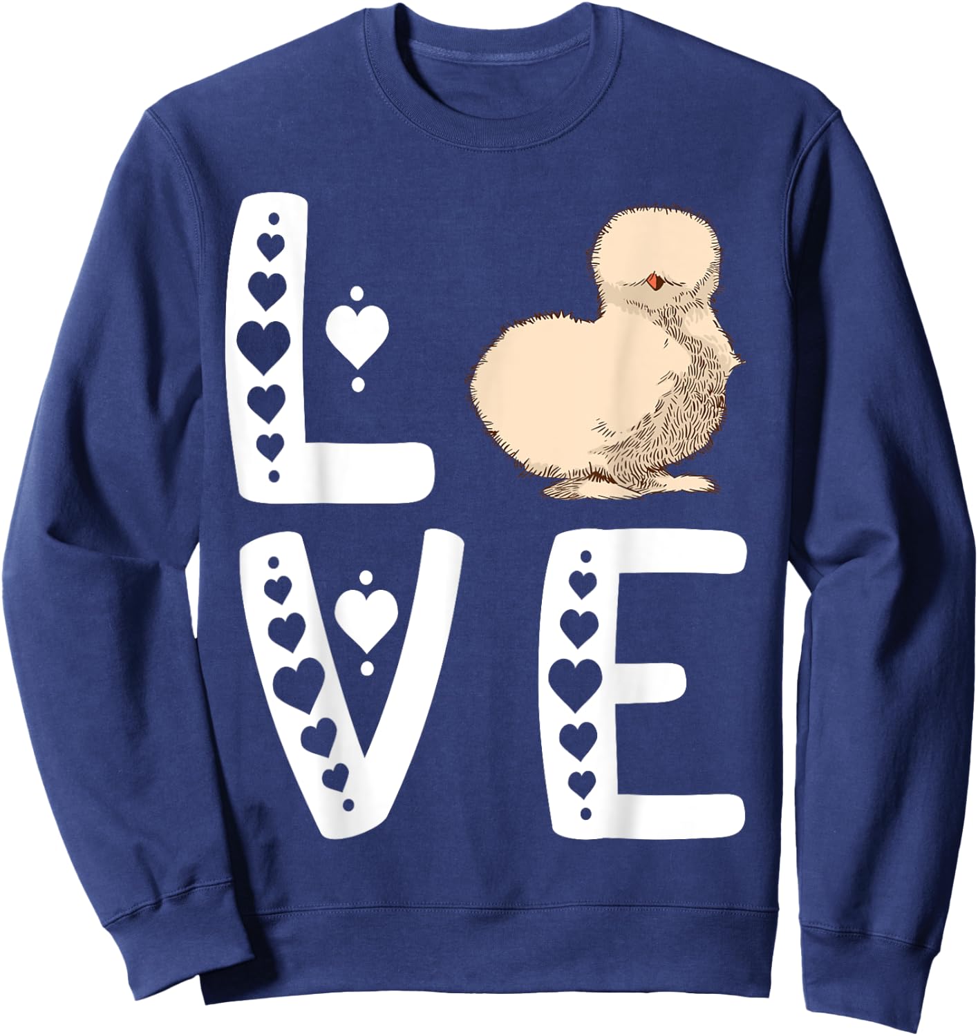 Silkie Chicken Silkie Chicken Lover Love Silky Chicken Sweatshirt - Sweatshirt | Navy