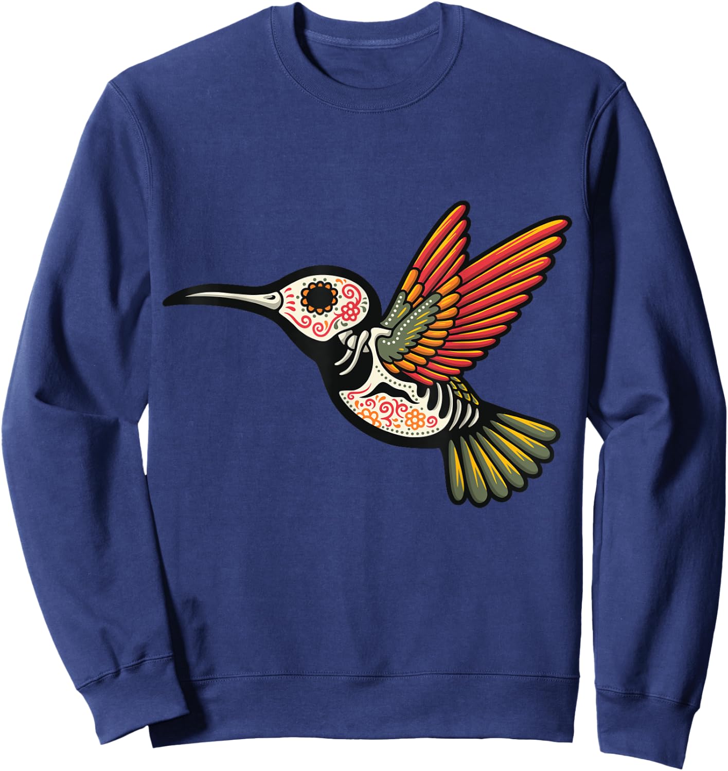 Dia de Muertos / Day of the Dead Hummingbird Sweatshirt - Sweatshirt | Navy