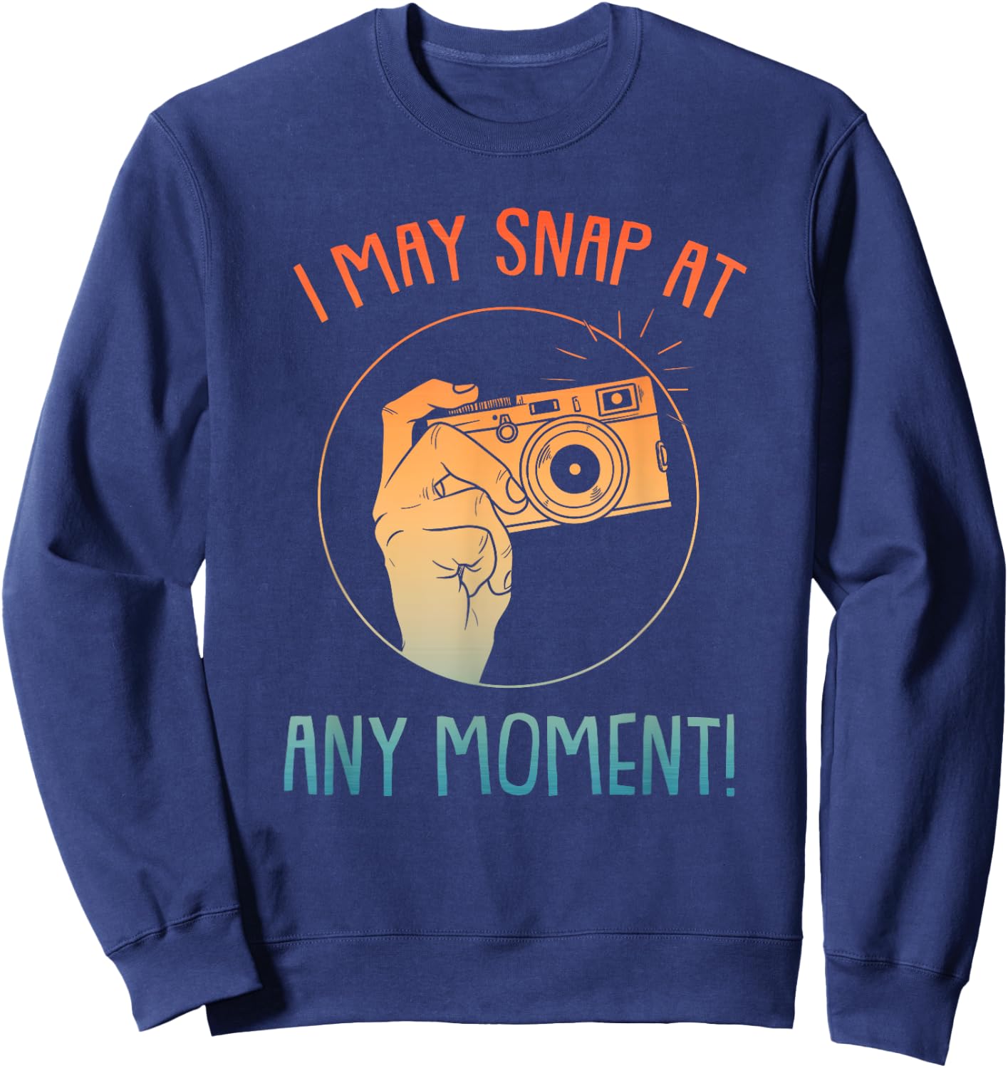 Funny Photography Art Women Camera Gag Photographer Sweatshirt - Sweatshirt | Navy