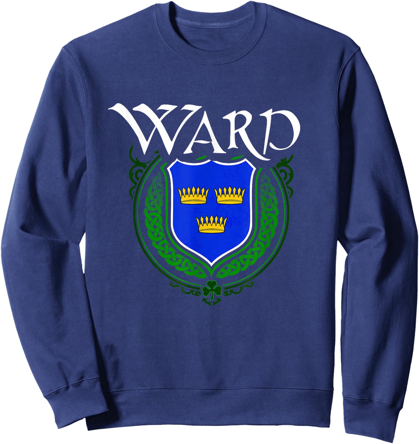 Ward Surname Irish Clan Tartan Badge Ireland Sweatshirt - Sweatshirt | Navy