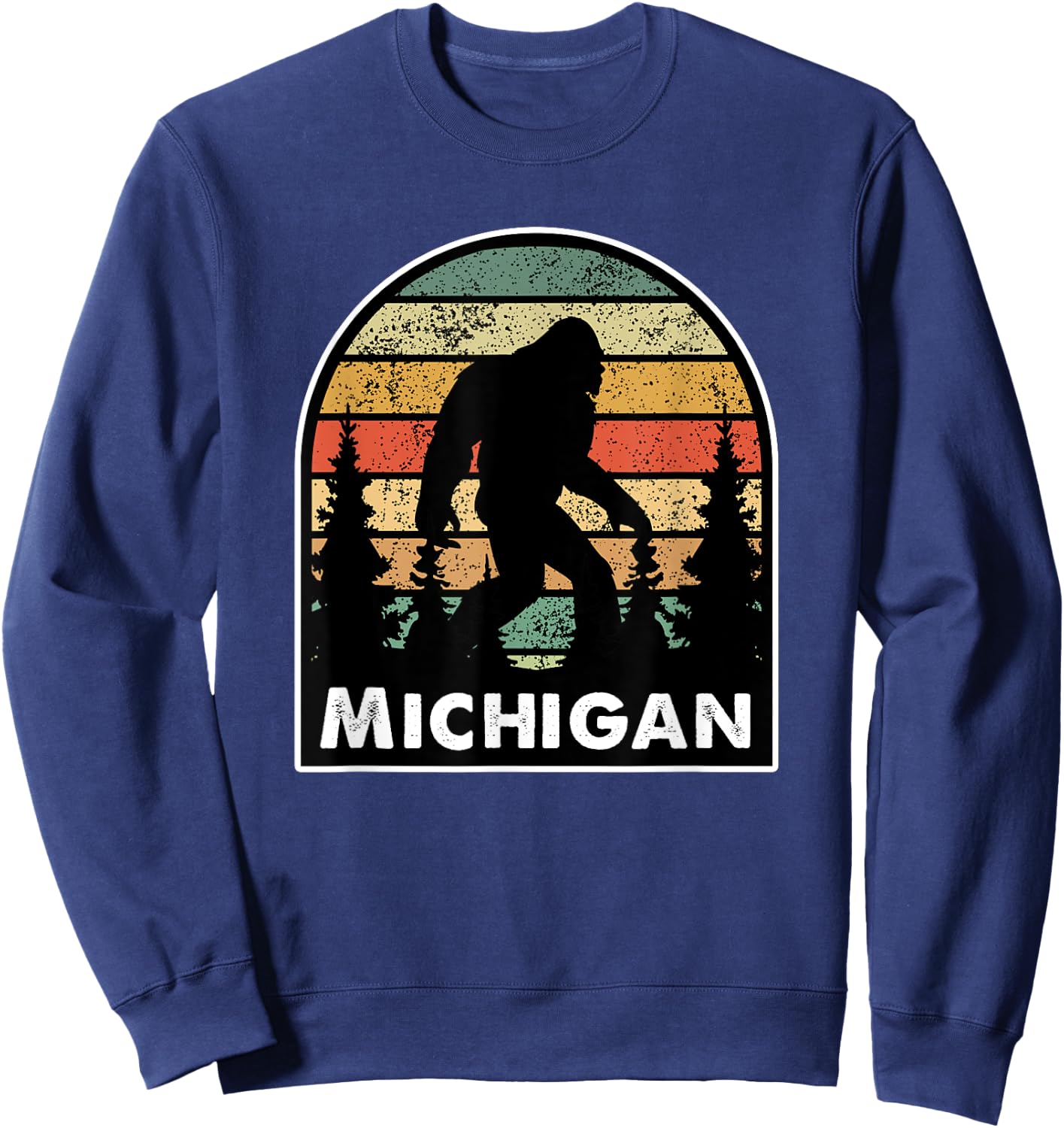 Michigan and a Bigfoot, or a Sasquatch Sweatshirt - Sweatshirt | Navy