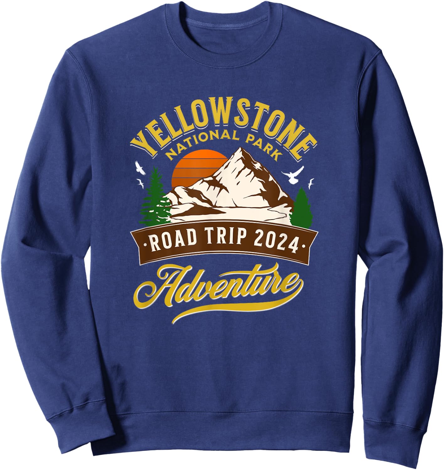 Yellowstone National Park Road Trip 2024 Sweatshirt - Sweatshirt | Navy