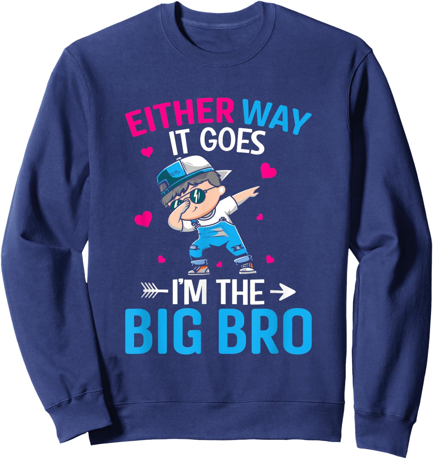 Gender Announcement Either Way it goes - I'm The Big Bro Sweatshirt - Sweatshirt | Navy