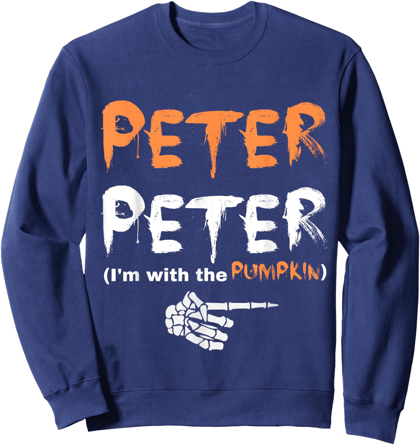 Peter Pumpkin Eater Halloween Matching Couples Costume Sweatshirt - Sweatshirt | Navy
