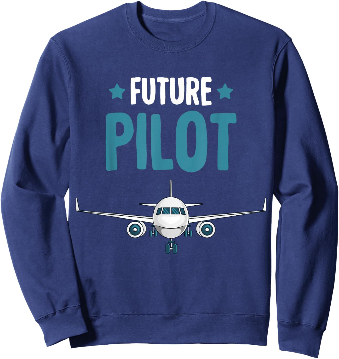 Future Pilot Airplane Plane Boys Toddler Kids Sweatshirt - Sweatshirt | Navy