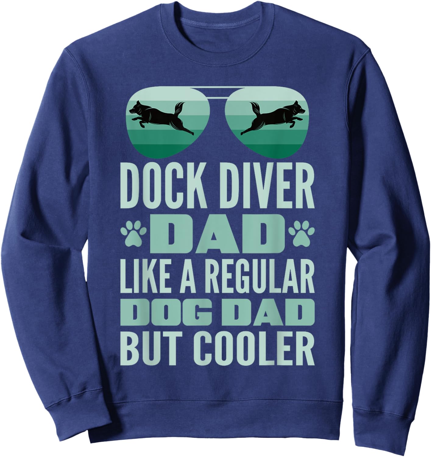 Dog Dock Jumping Dock Diving Dogs Girls Kids Sweatshirt - Sweatshirt | Navy