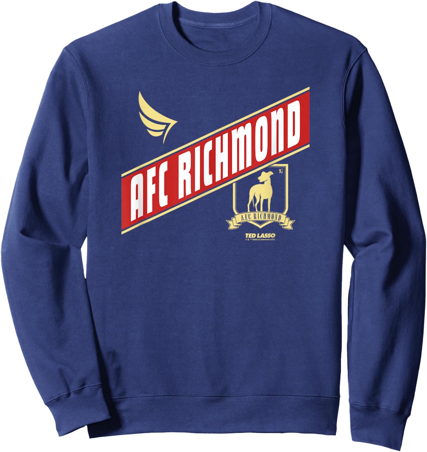 Ted Lasso AFC Richmond Crossed Band Logo Sweatshirt - Sweatshirt | Navy