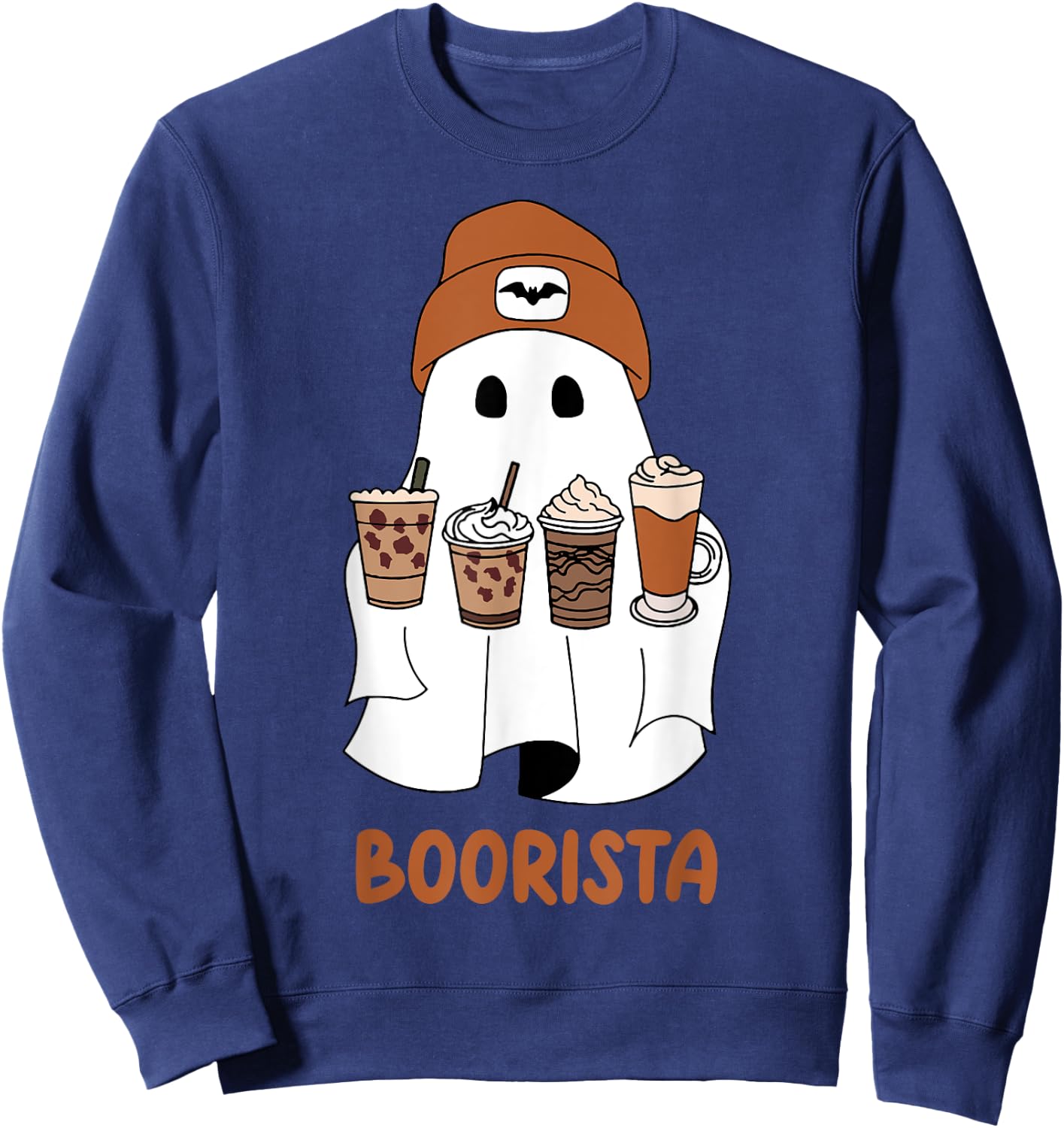 Boorista Ghost with Coffee Sweatshirt - Sweatshirt | Navy
