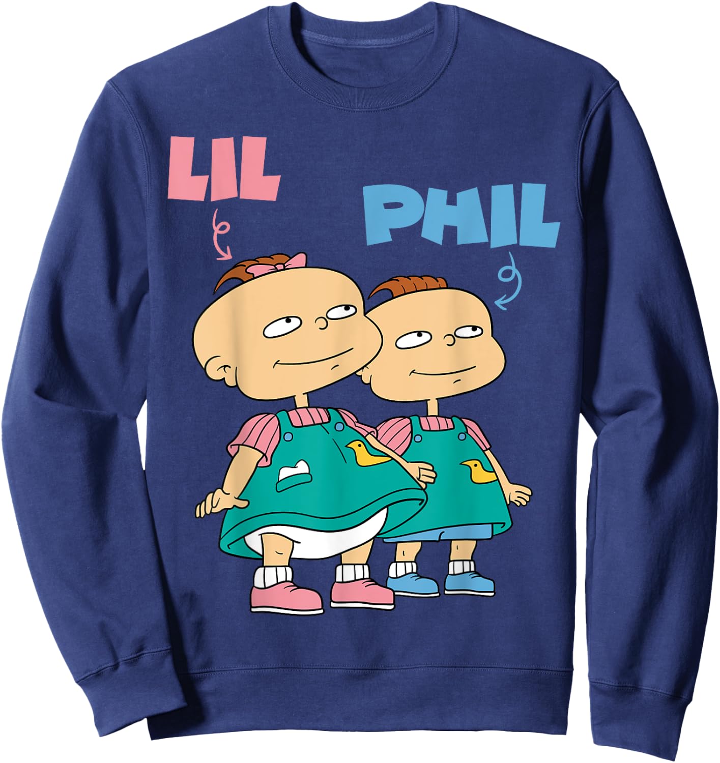 Mademark x Rugrats - Lil and Phil “The Deville’s” Twins Rugrats Sweatshirt - Sweatshirt | Navy