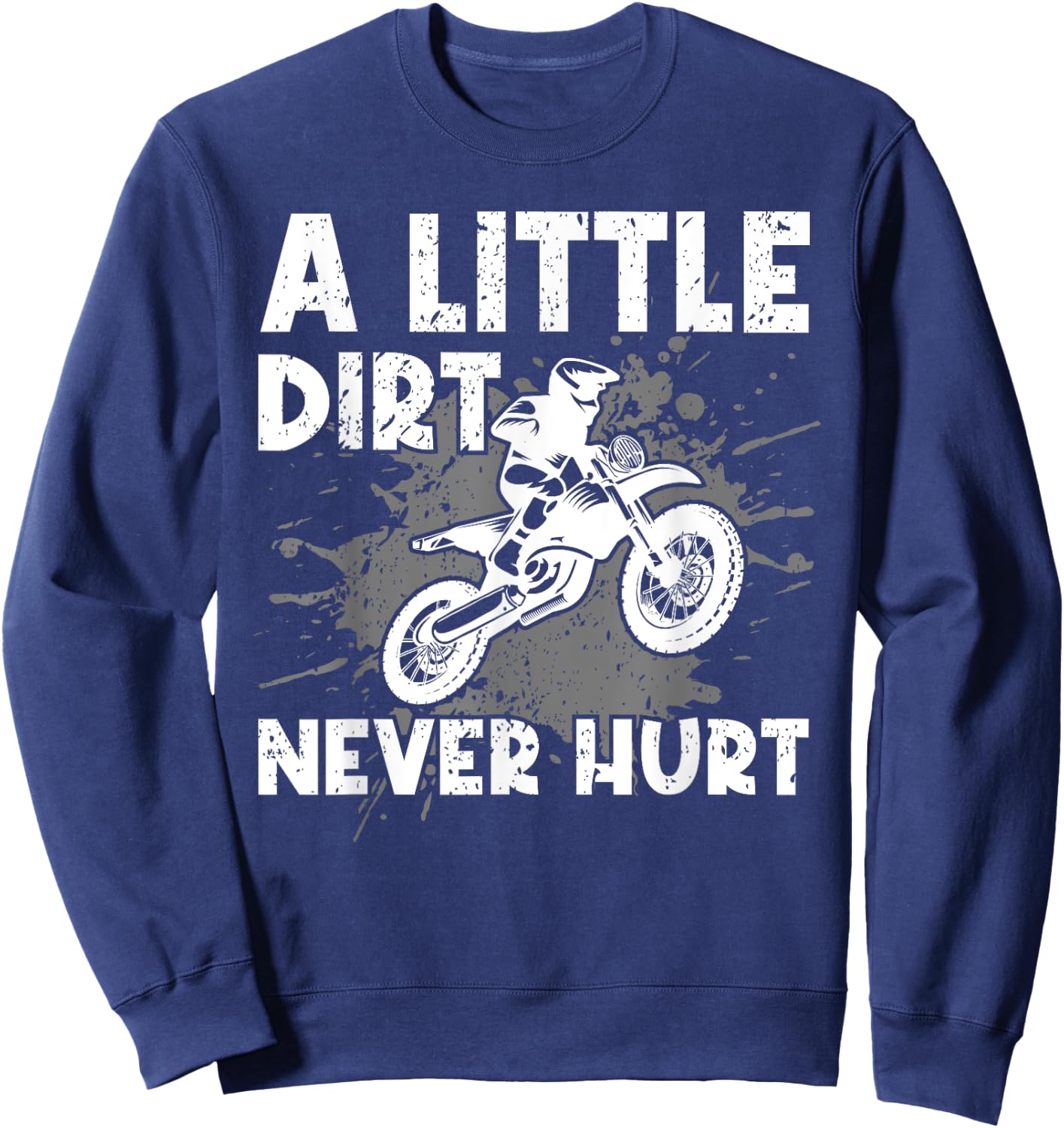 Funny Dirt Bike Design Women Kids Motocross Riding Sweatshirt - Sweatshirt | Navy