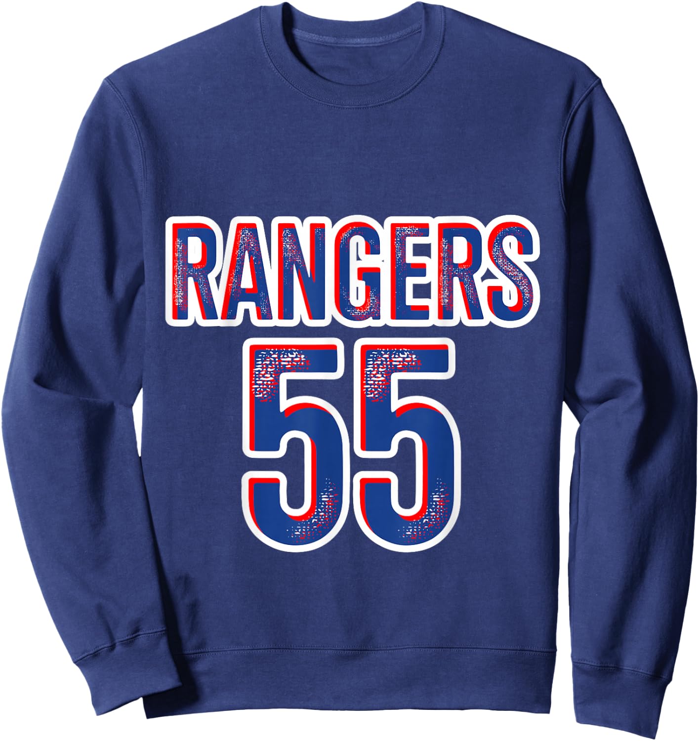 Rangers F.C. RFC 55th Scottish Premiership Winners Champion55 - Black, -Adults & Kids, Short Sleeve, Classic Fit, Small Sweatshirt - Sweatshirt | Navy