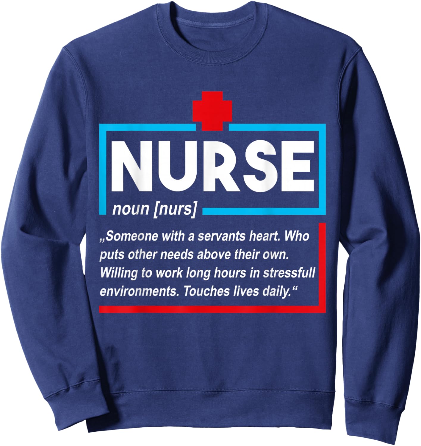 Definition RN LPN Registered Nurse Sweatshirt - Sweatshirt | Navy