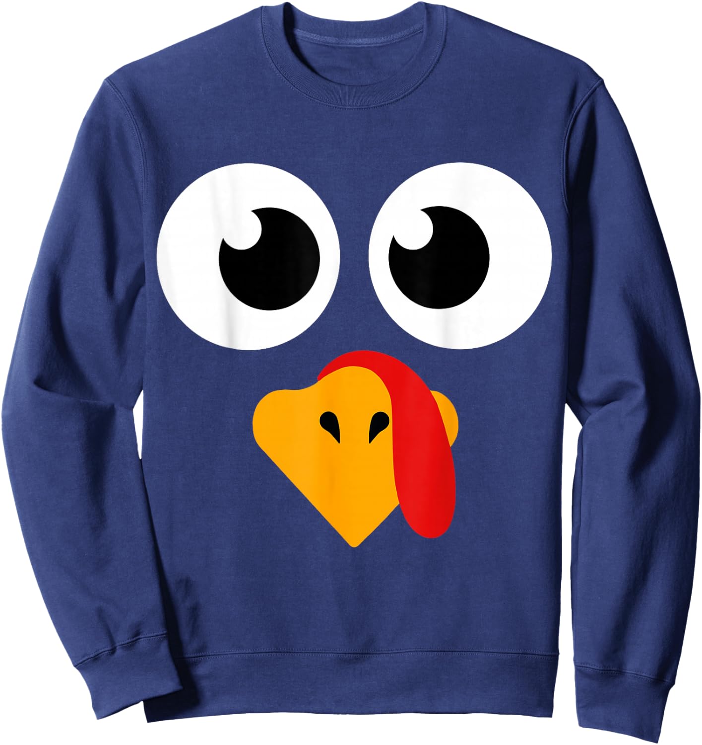 Thanksgiving Shirts Turkey Face Women Kids Men Boys Girls Sweatshirt - Sweatshirt | Navy