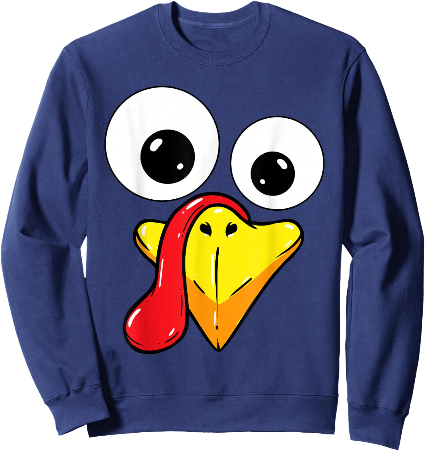 Thanksgiving Turkey Face Matching Family Costume Kids Sweatshirt - Sweatshirt | Navy