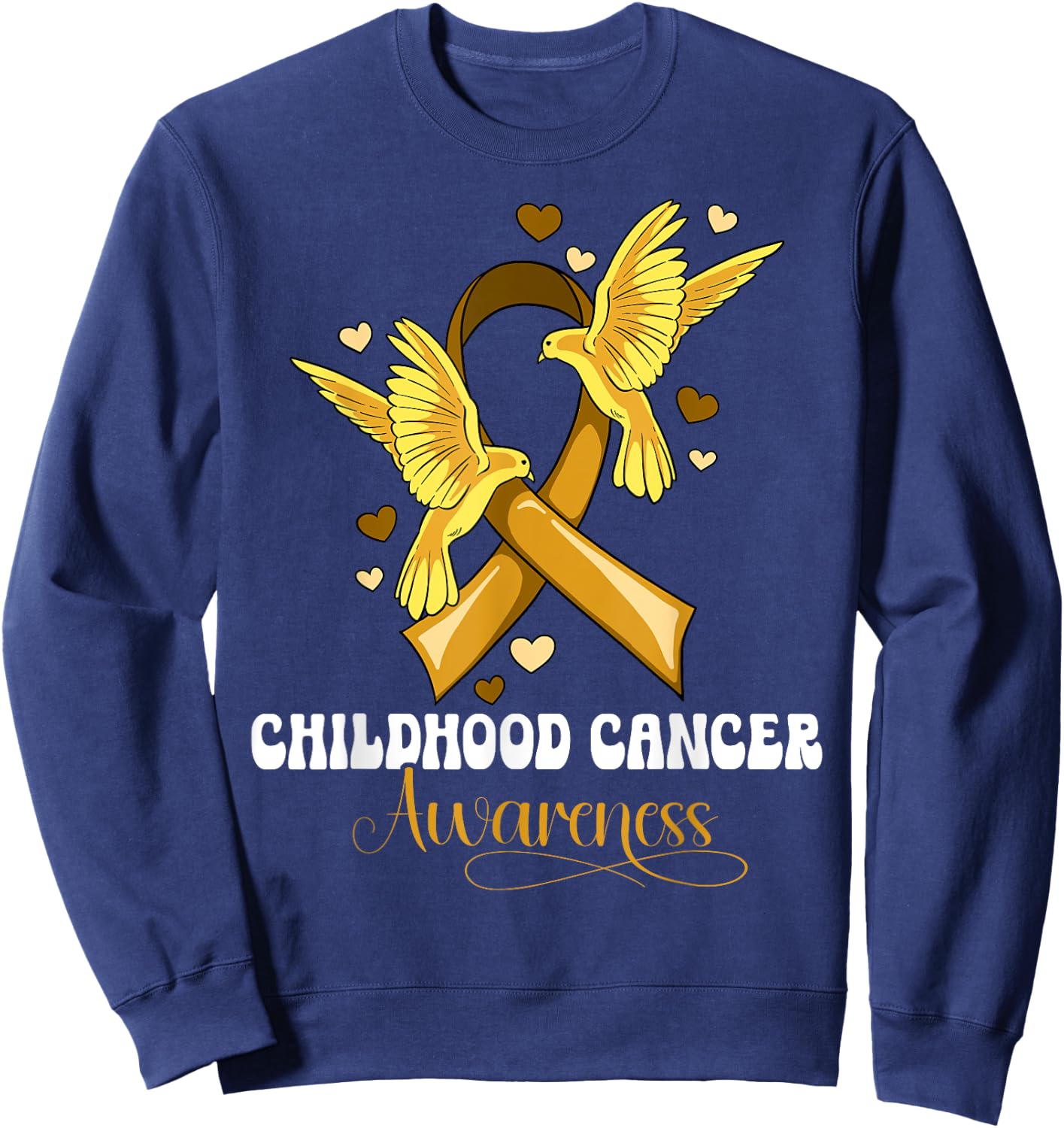 Childhood Cancer Awareness Sweatshirt - Sweatshirt | Navy