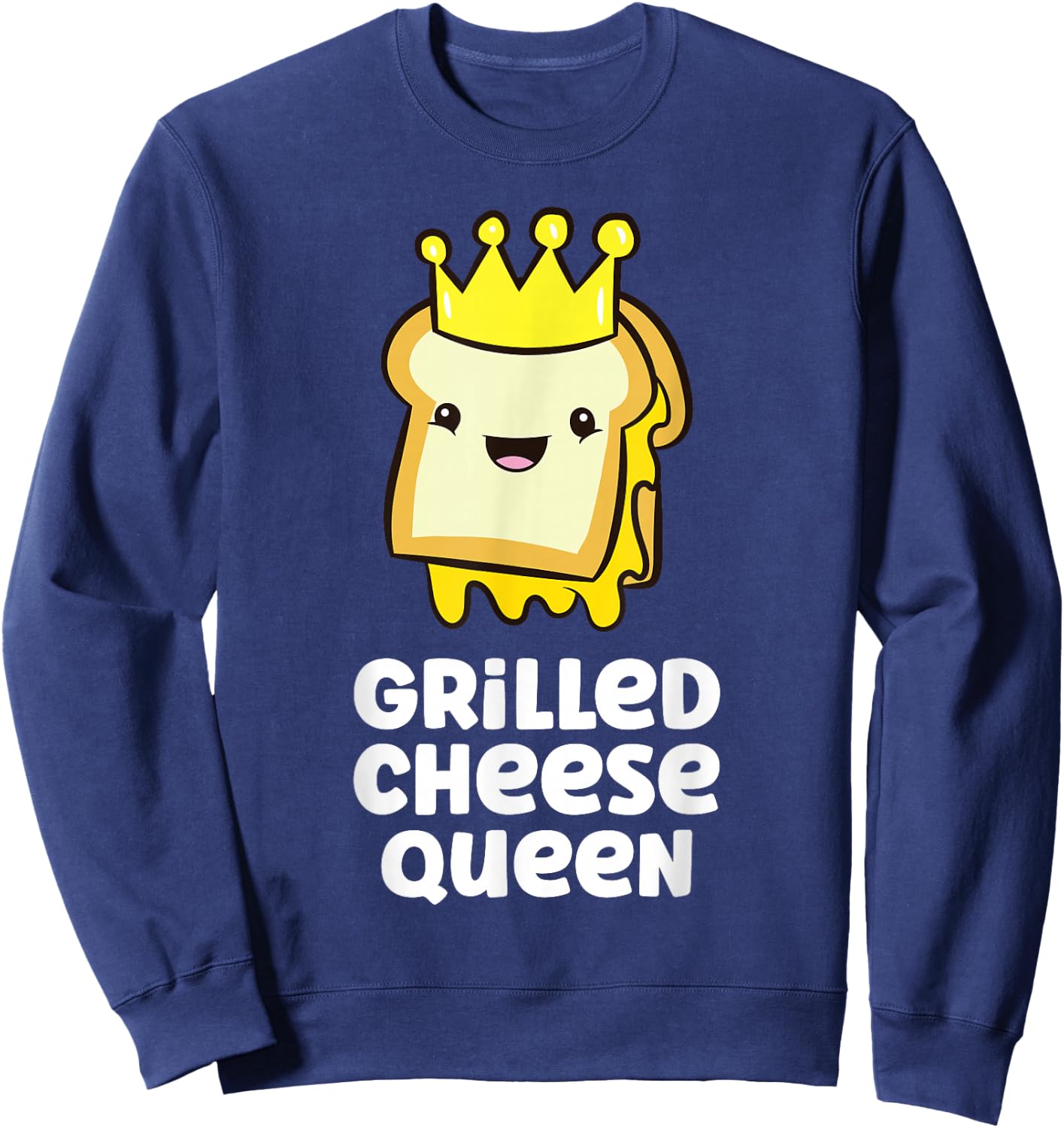 Grilled Cheese Partner Outfit Grilled Cheese Queen Sweatshirt - Sweatshirt | Navy
