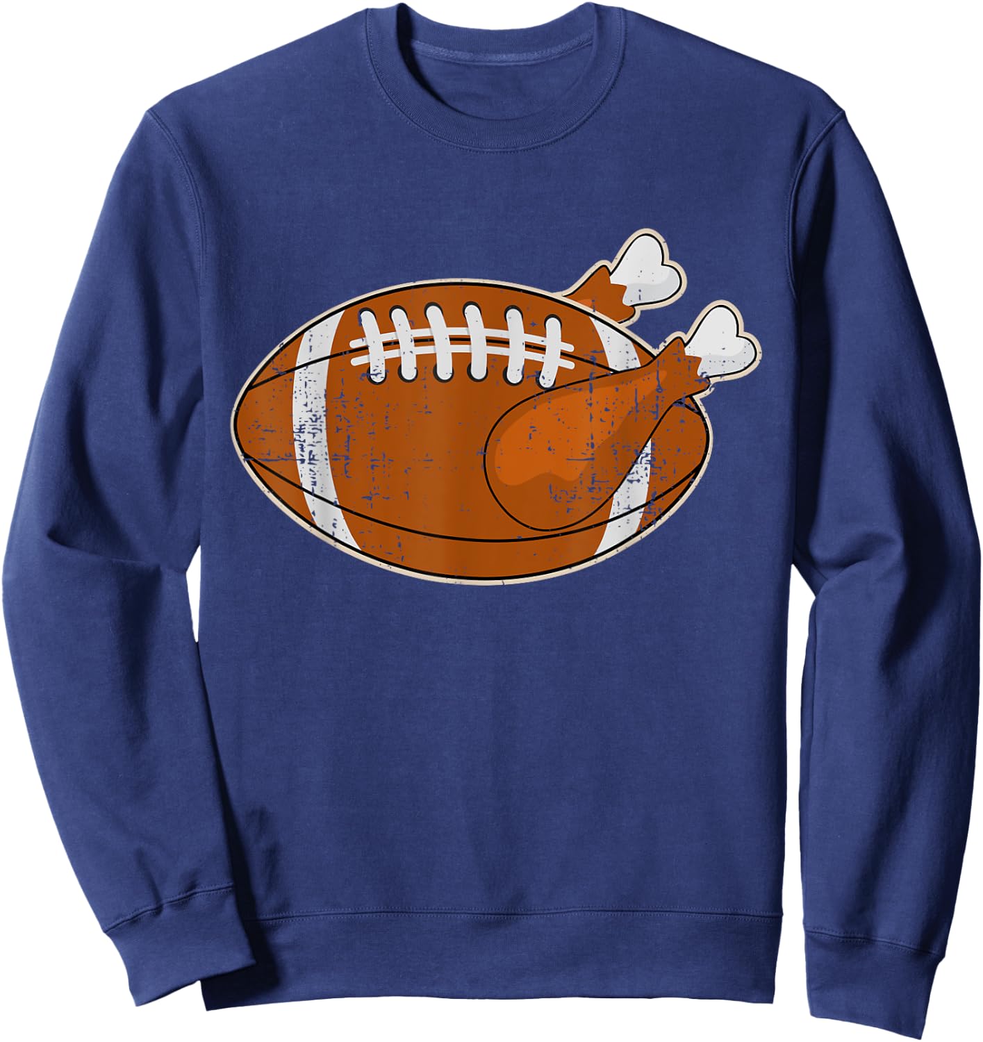 Funny turkey football for thanksgiving holiday season Sweatshirt - Sweatshirt | Navy