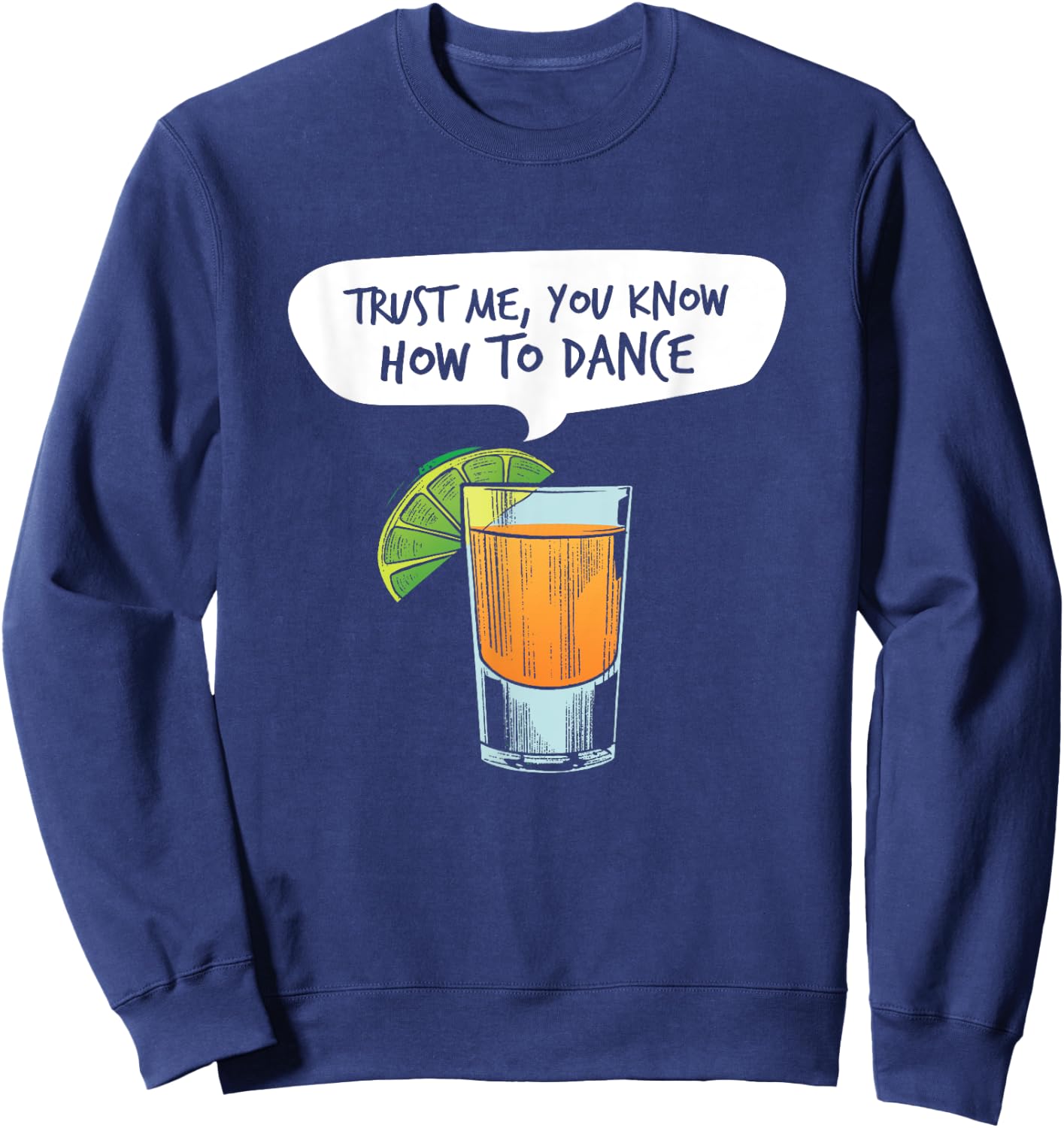 Mis Amigos Funny Salt Lime & Tacos Tequila Sweatshirt - Sweatshirt | Navy