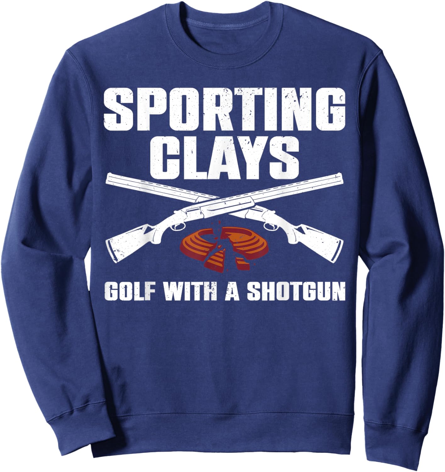 Cool Trap Shooting Women Skeet Clay Target Shooter Sweatshirt - Sweatshirt | Navy