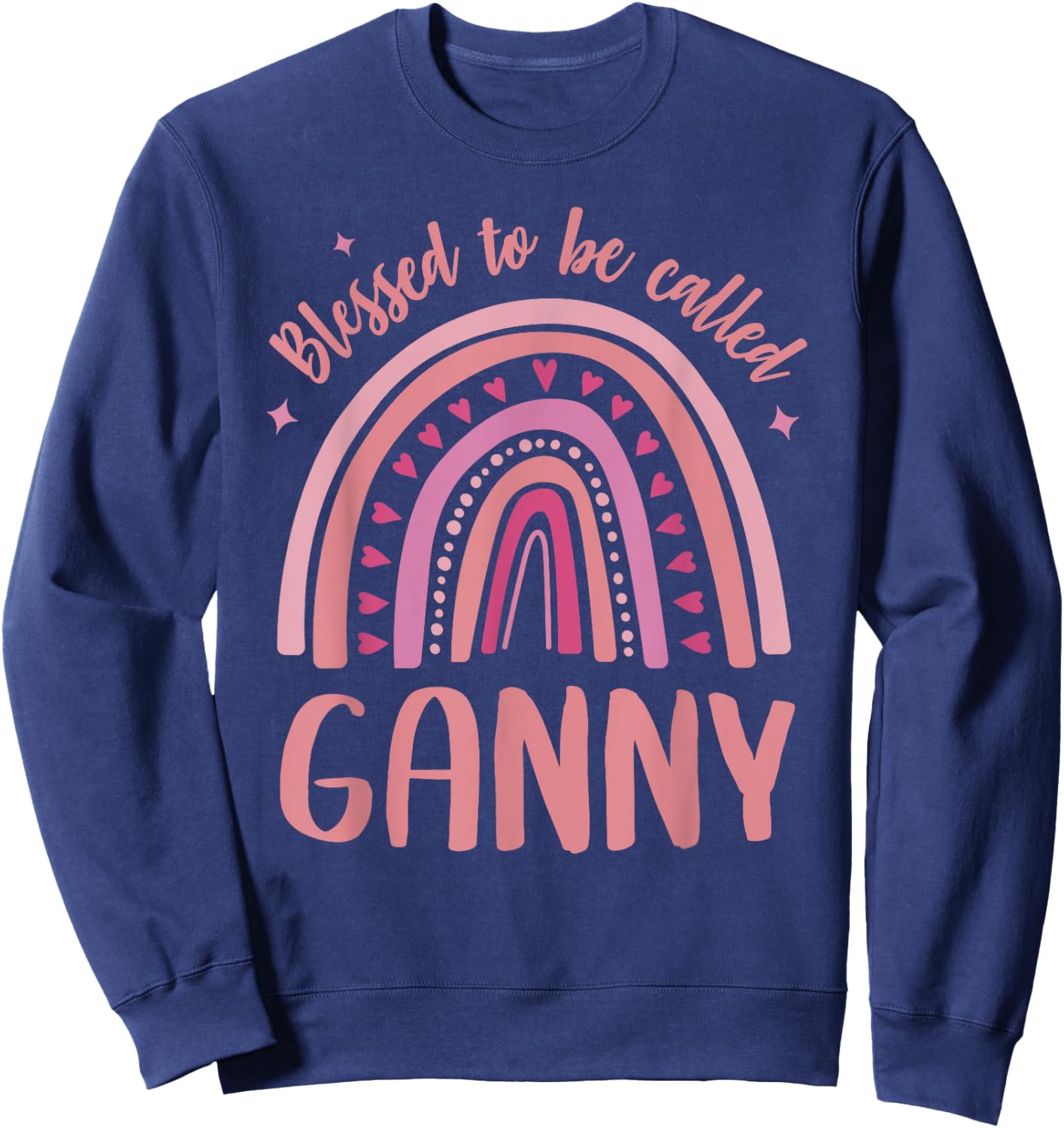 Ganny for Grandma Women Mother's Day Blessed Ganny Sweatshirt - Sweatshirt | Navy