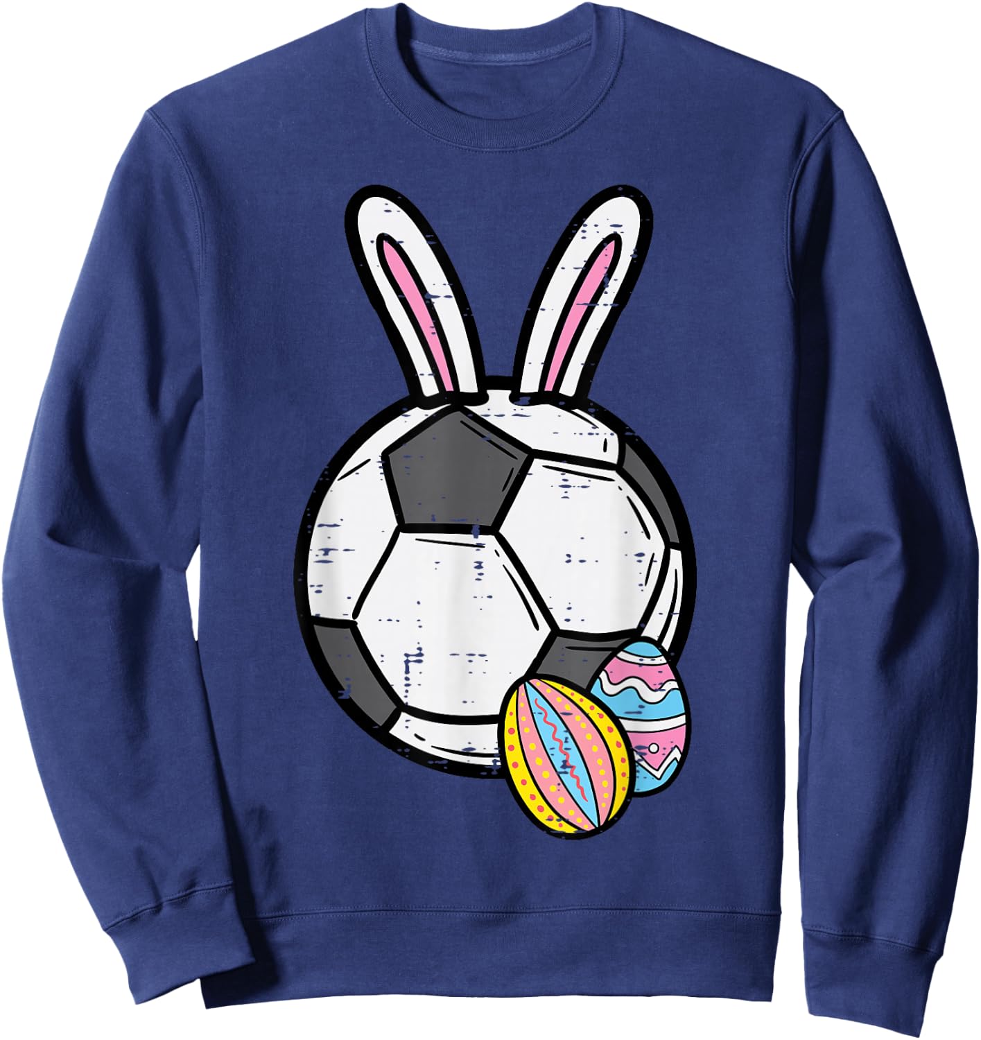 Easter Soocer Ball Bunny Football Sports Men Boys Kids Teens Sweatshirt - Sweatshirt | Navy