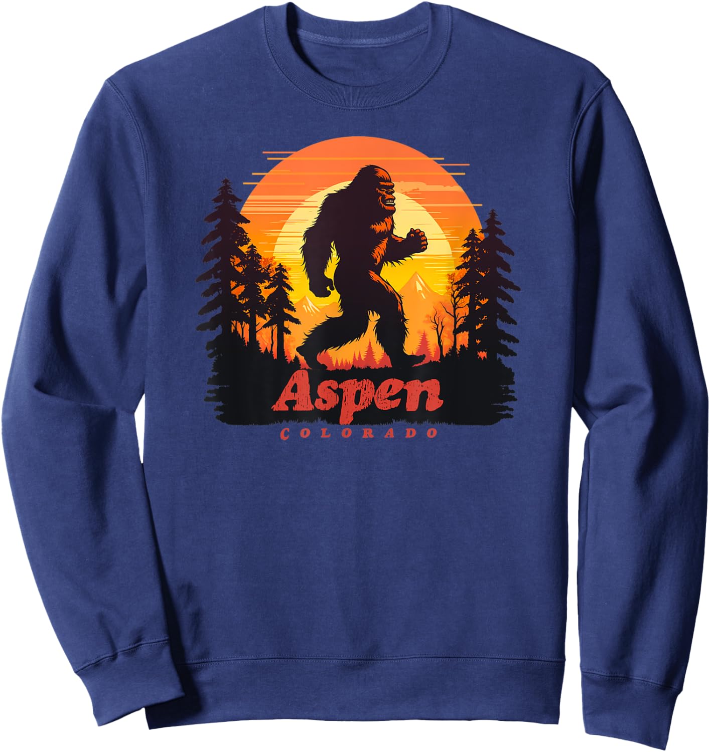 Aspen Colorado Bigfoot Sasquatch Sweatshirt - Sweatshirt | Navy