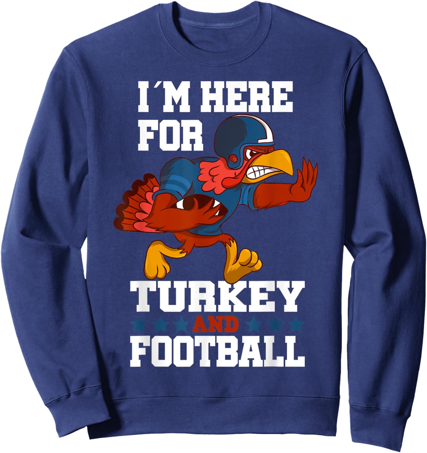 Thanksgiving Turkey and Football Sweatshirt - Sweatshirt | Navy