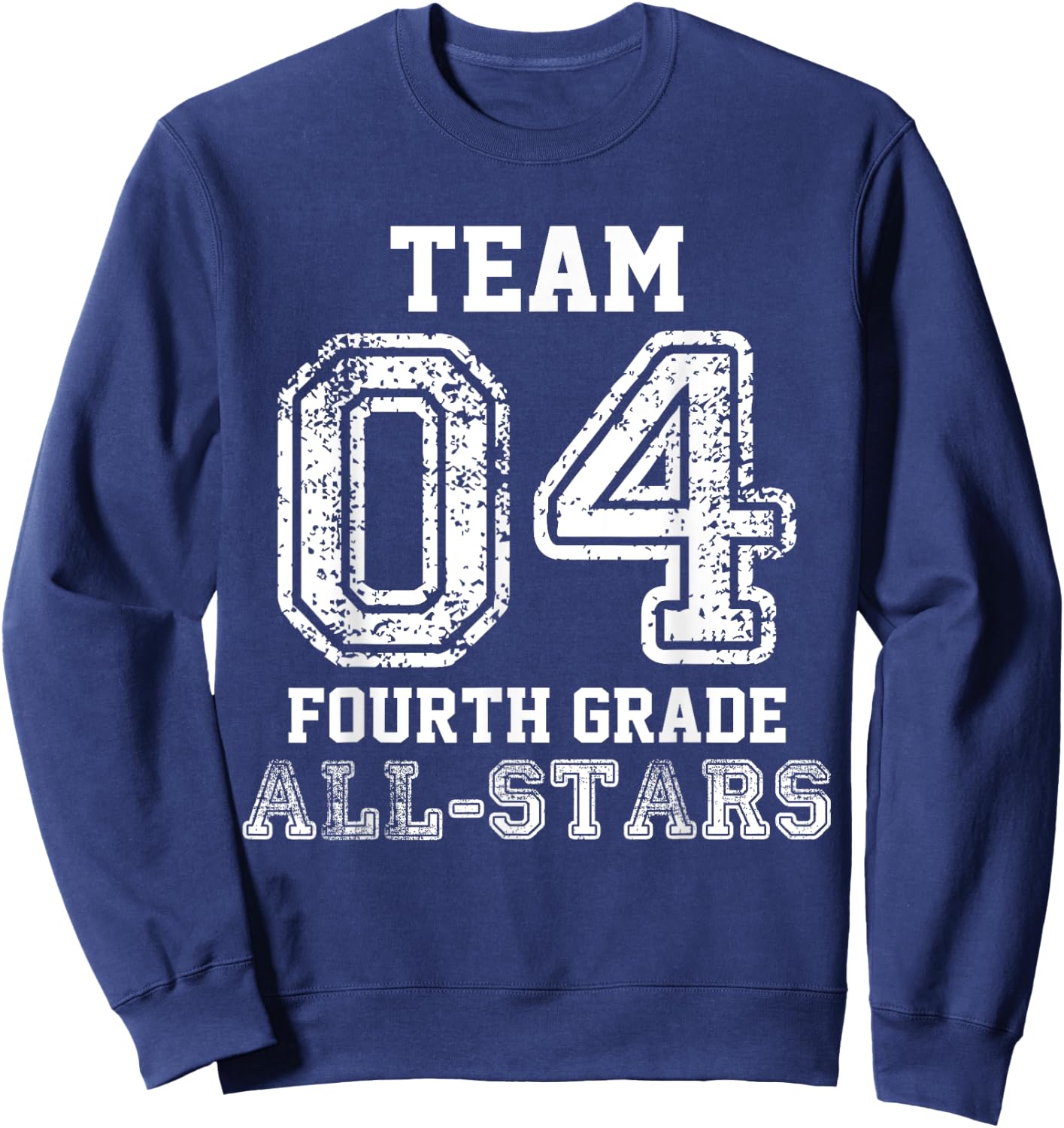 School Team 4th Grade All-Stars Sports Jersey Sweatshirt - Sweatshirt | Navy
