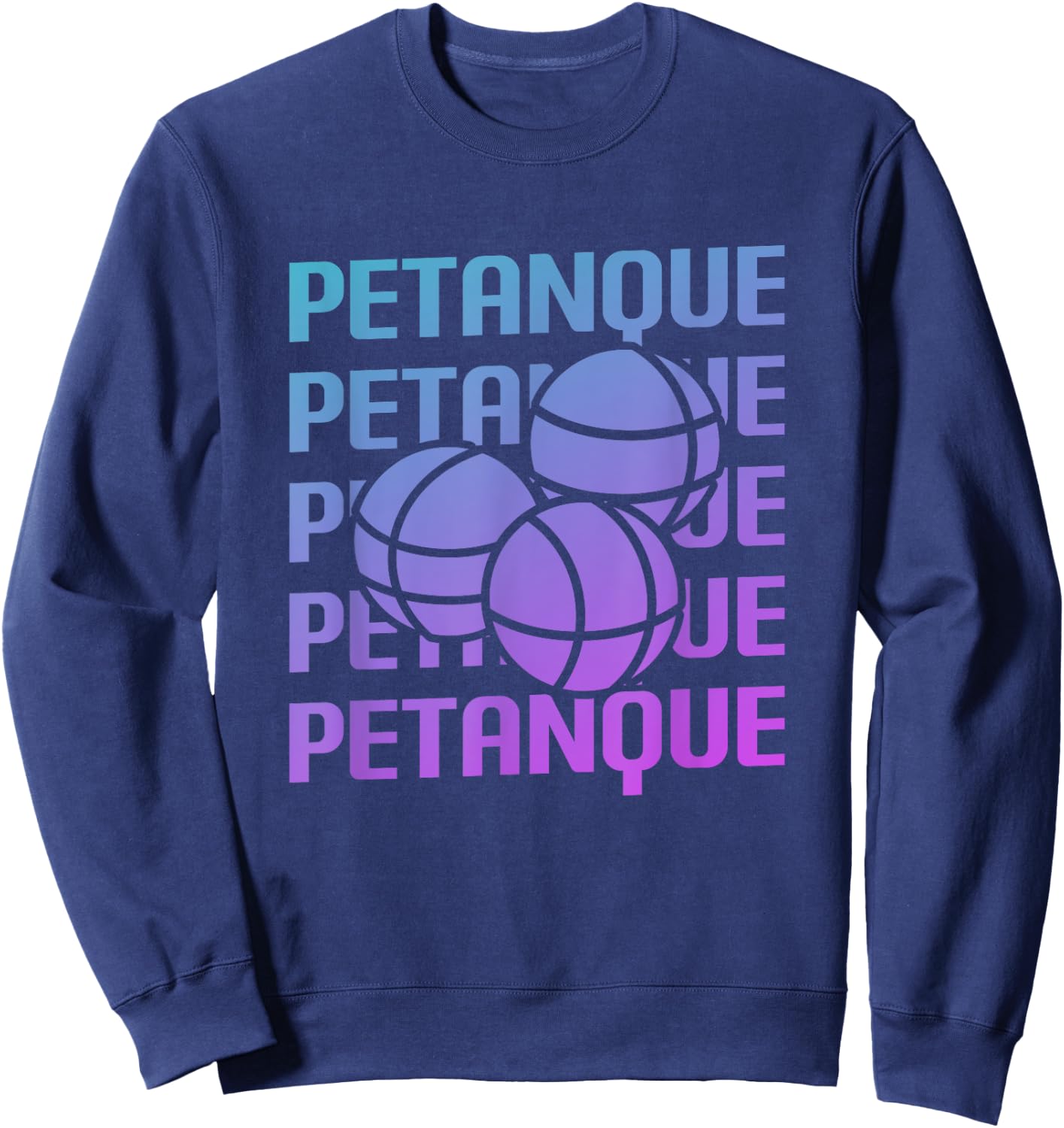 Retro Vintage Classic Petanque Player Sweatshirt - Sweatshirt | Navy