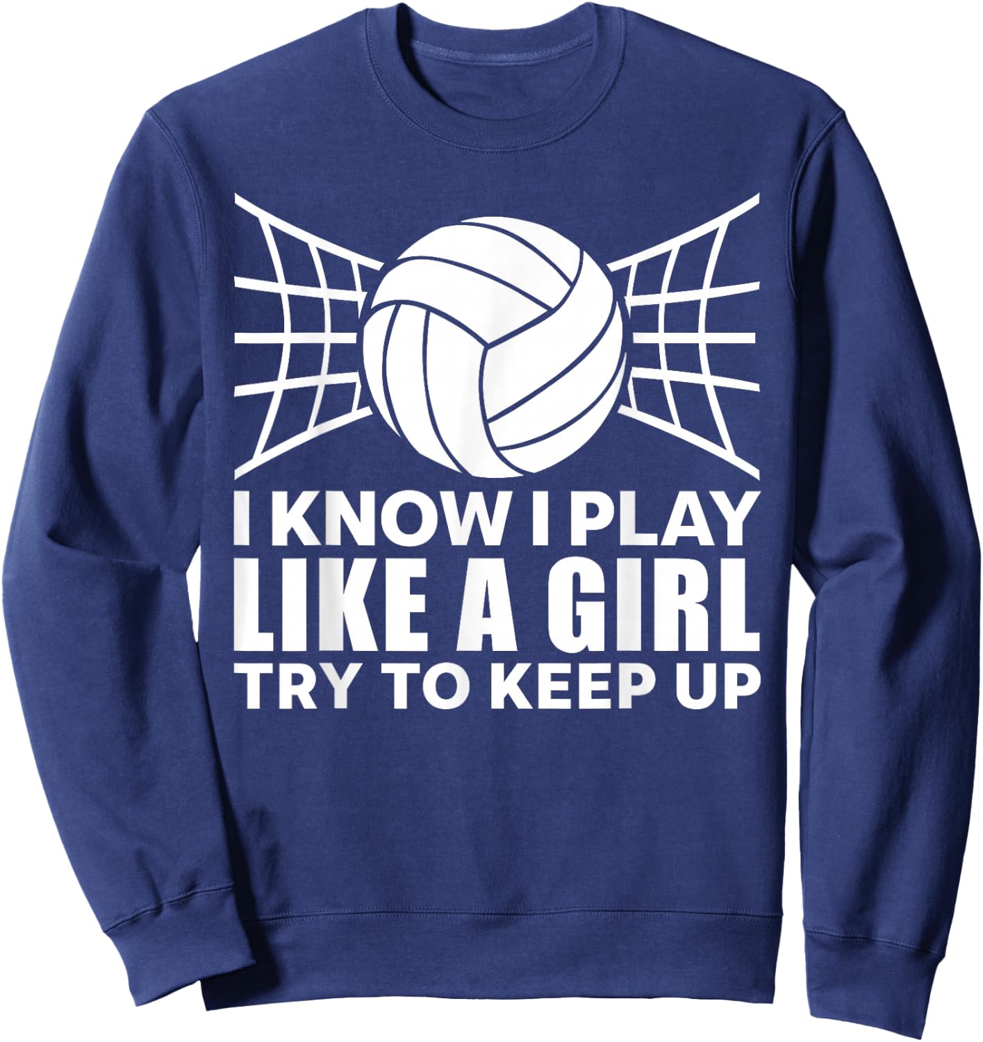 Cool Volleyball Girls Ladies Setter Libero Coach Sweatshirt - Sweatshirt | Navy