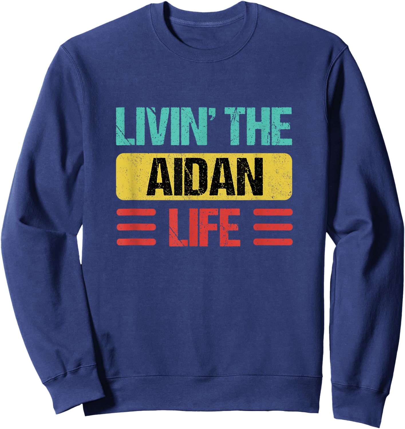 Aidan Name Sweatshirt - Sweatshirt | Navy