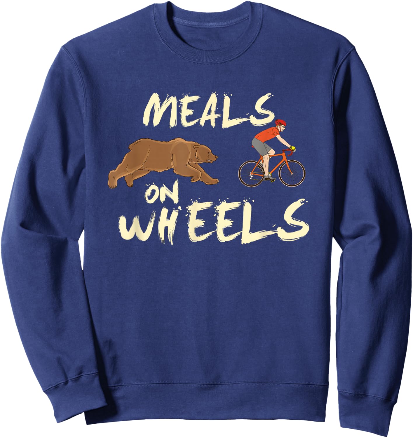 Meals on bicycle wheels and natural mountain design Sweatshirt - Sweatshirt | Navy