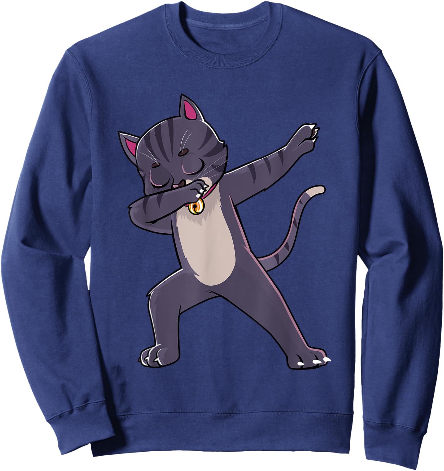 Dabbing Cat Kitten Kitty Men Women Kids Sweatshirt - Sweatshirt | Navy