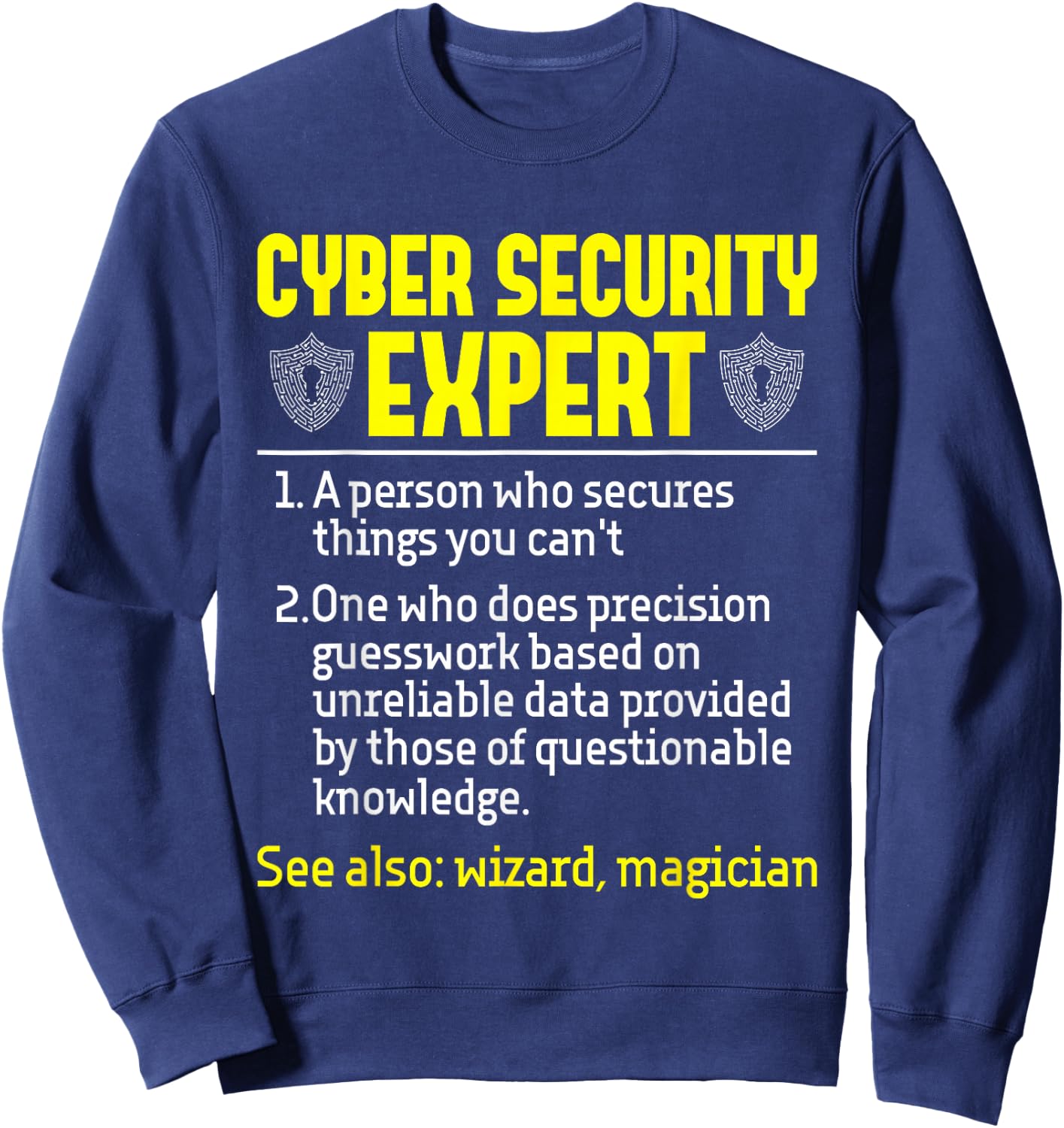 Cyber Security Expert - Network Support Hacker Programmer Small Sweatshirt - Sweatshirt | Navy