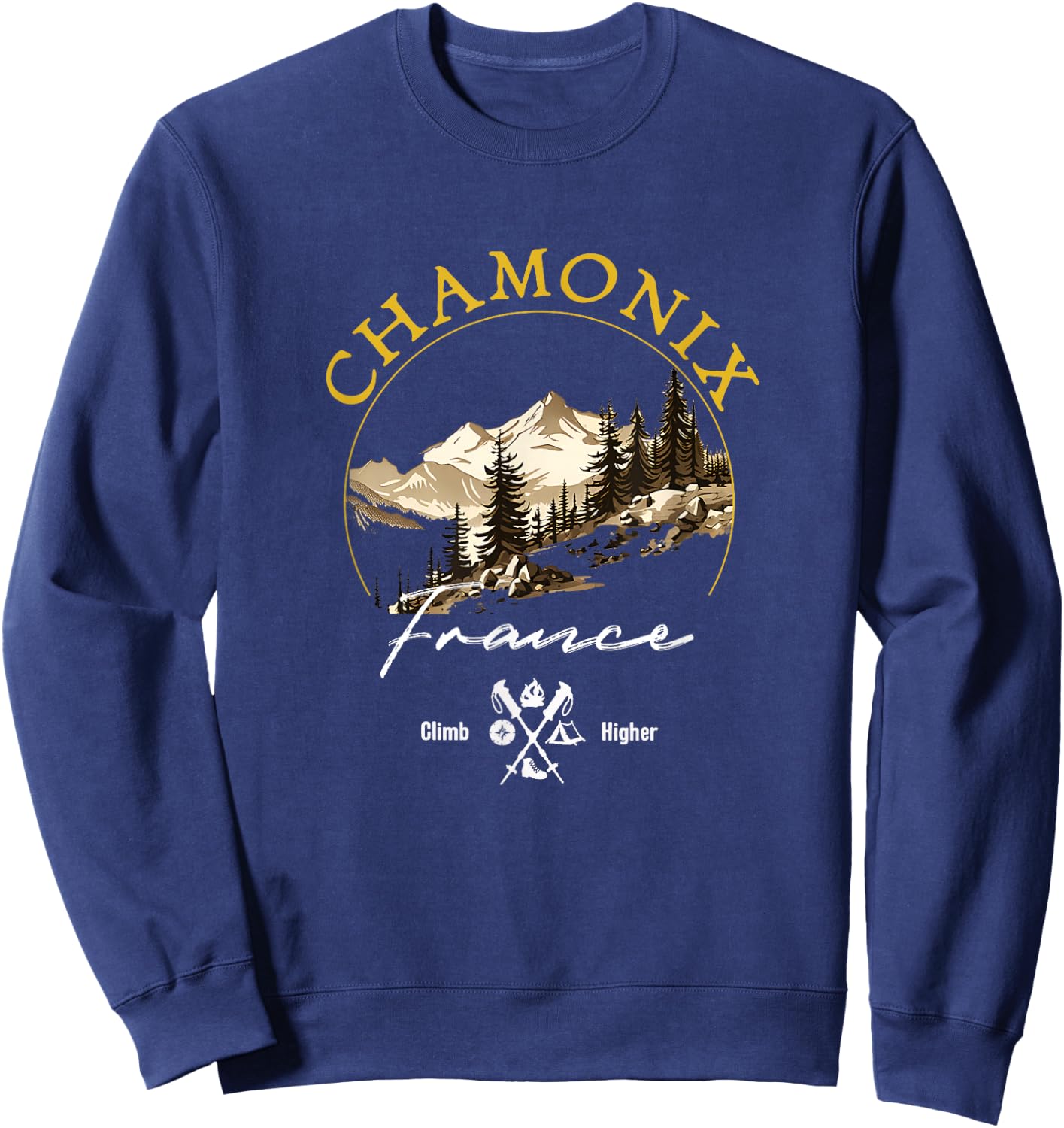 Chamonix Retro Vintage Apparel - Chamonix Souvenir Sweatshirt - Sweatshirt | Navy