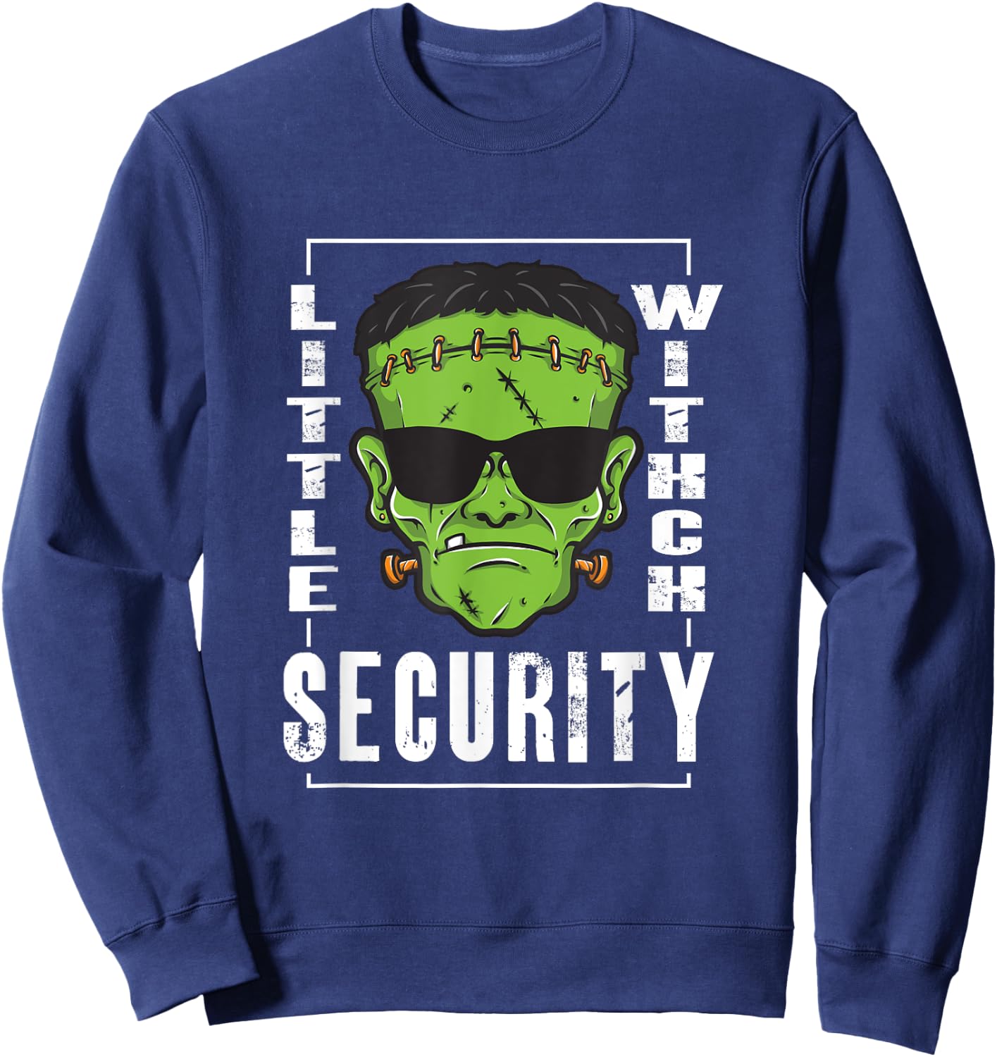 Little Witch Security | Horror Zombie | Halloween Sweatshirt - Sweatshirt | Navy