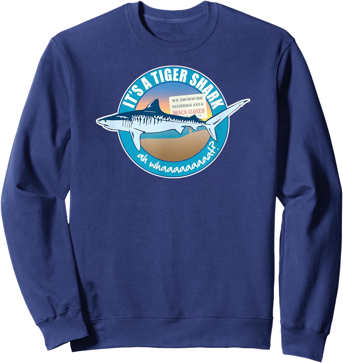 Jaws | Tiger Shark Sweatshirt - Sweatshirt | Navy