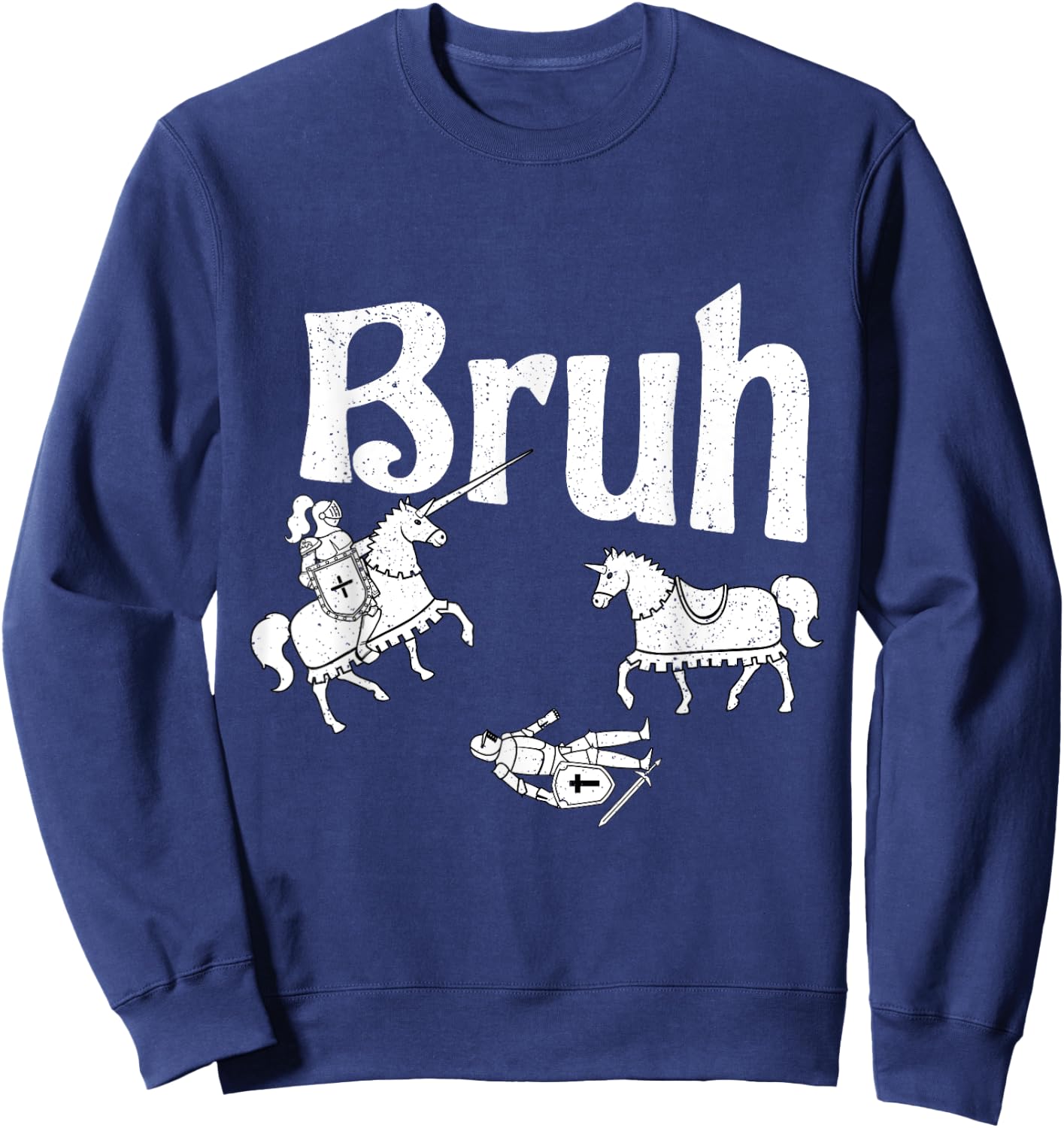 Funny Jousting Bro Renaissance Festival Medieval Sweatshirt - Sweatshirt | Navy