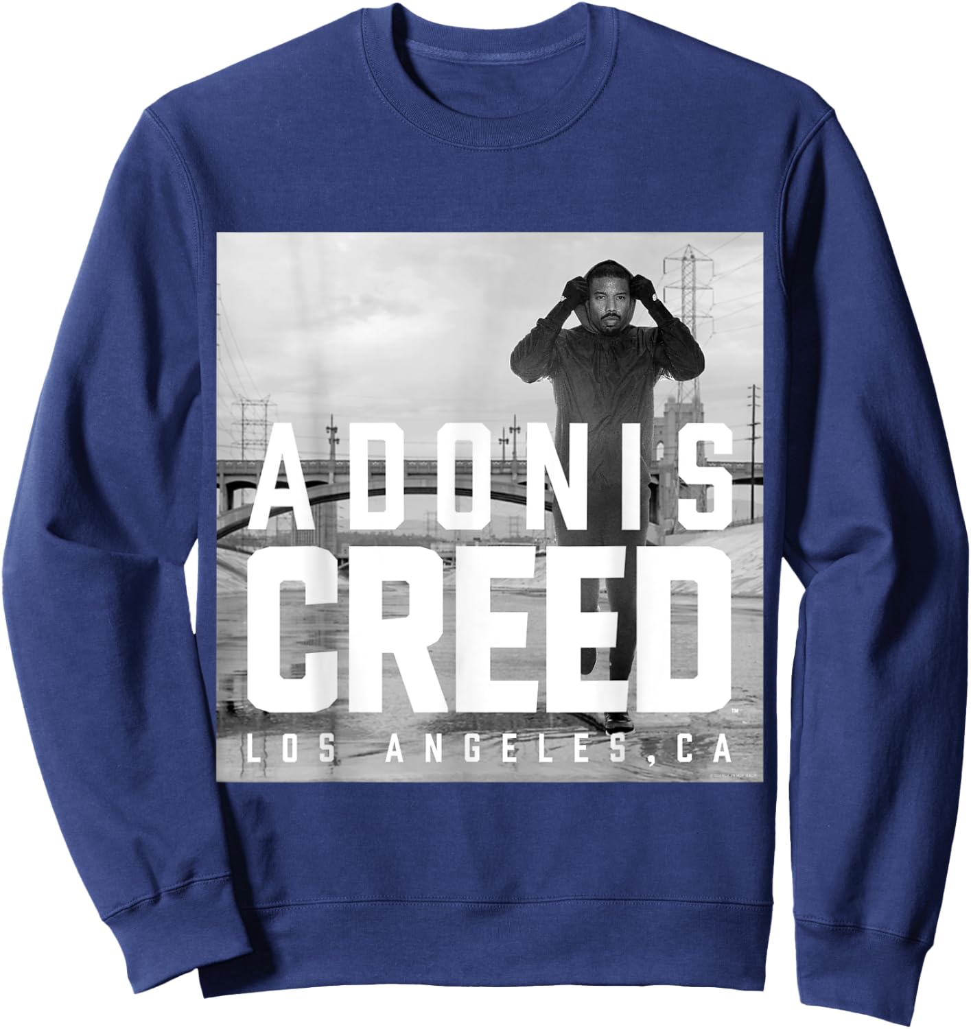 Adonis Creed LA black and white photography Sweatshirt - Sweatshirt | Navy