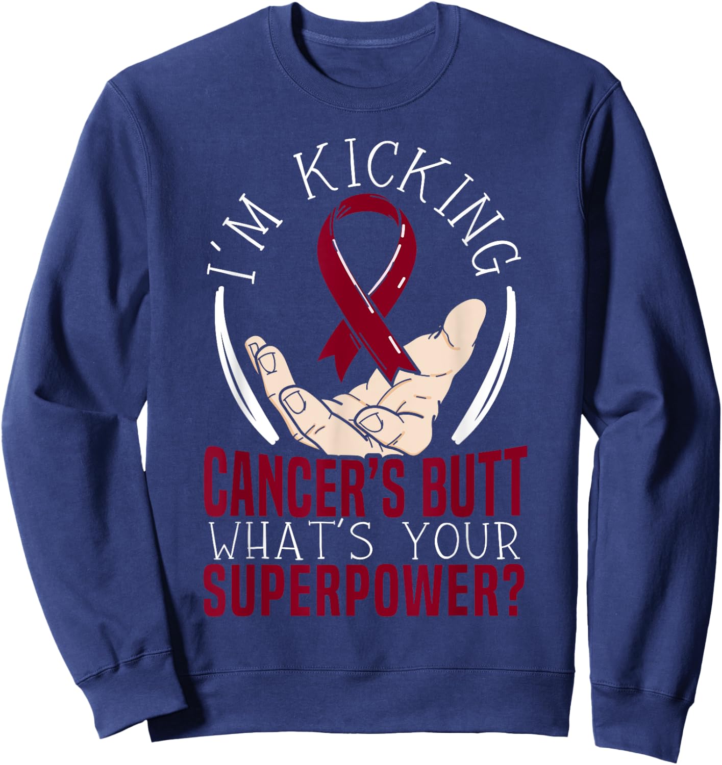 Multiple Myeloma Warrior Myeloma Cancer Awareness Sweatshirt - Sweatshirt | Navy