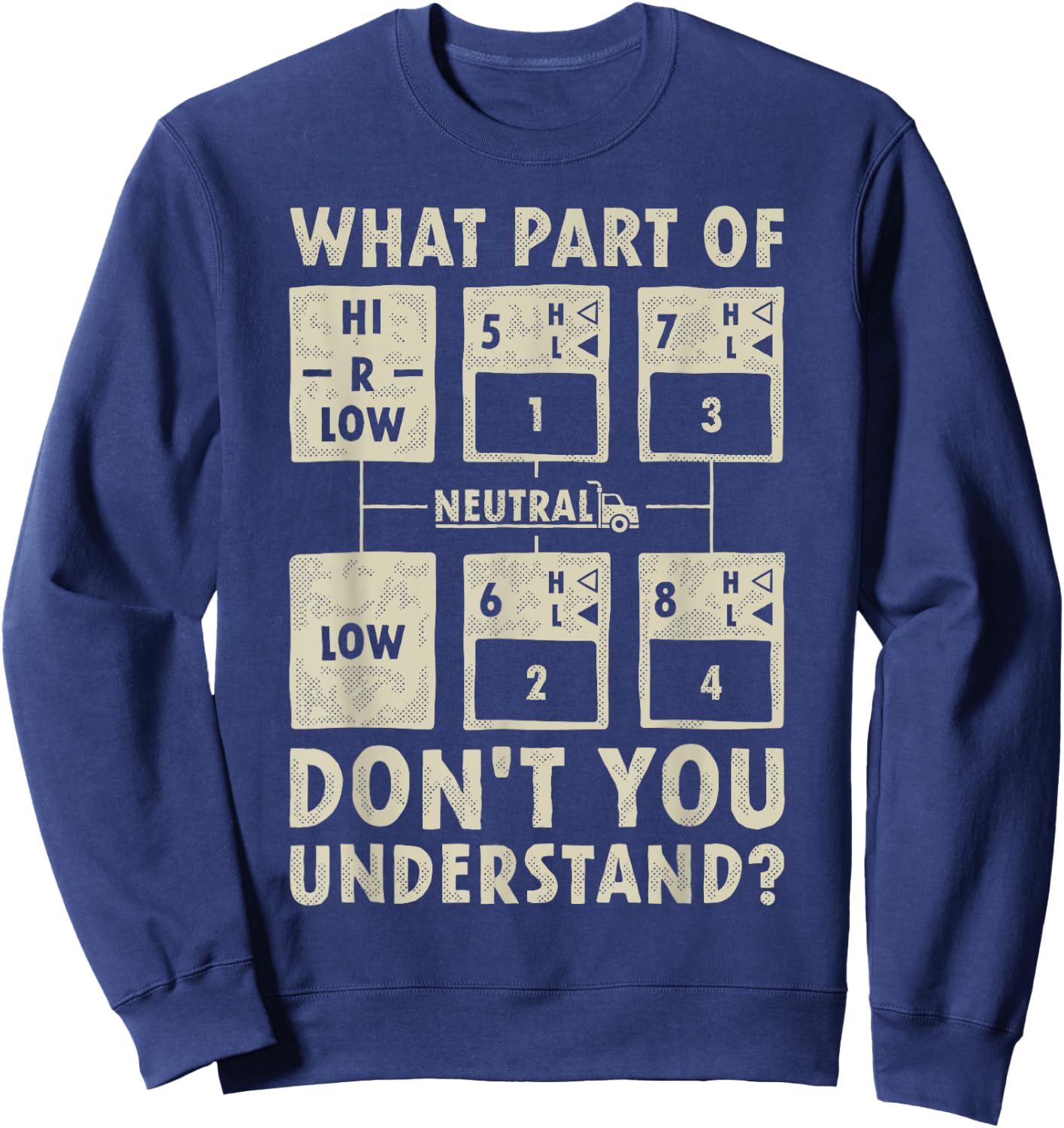 What Part Of Truck Gear Don't You Understand Trucker Driver Sweatshirt - Sweatshirt | Navy