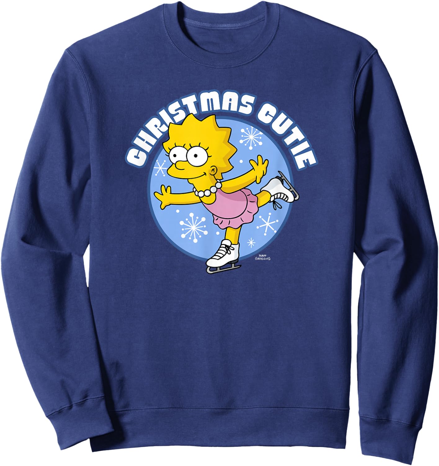 The Simpsons Christmas Lisa Christmas Cutie Ice Princess V2 Sweatshirt - Sweatshirt | Navy