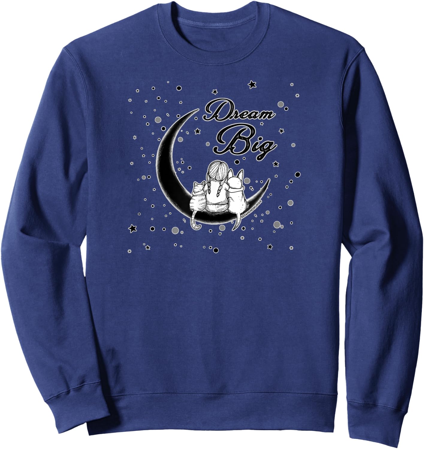 Red and Howling Dream Big Sweatshirt - Sweatshirt | Navy