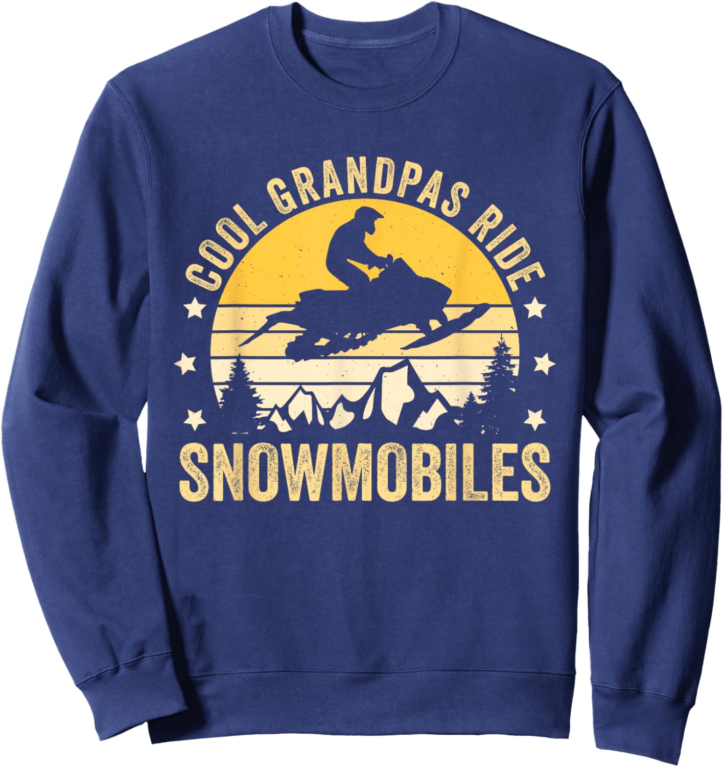 Cool Grandpas Ride Snowmobiles Sweatshirt - Sweatshirt | Navy
