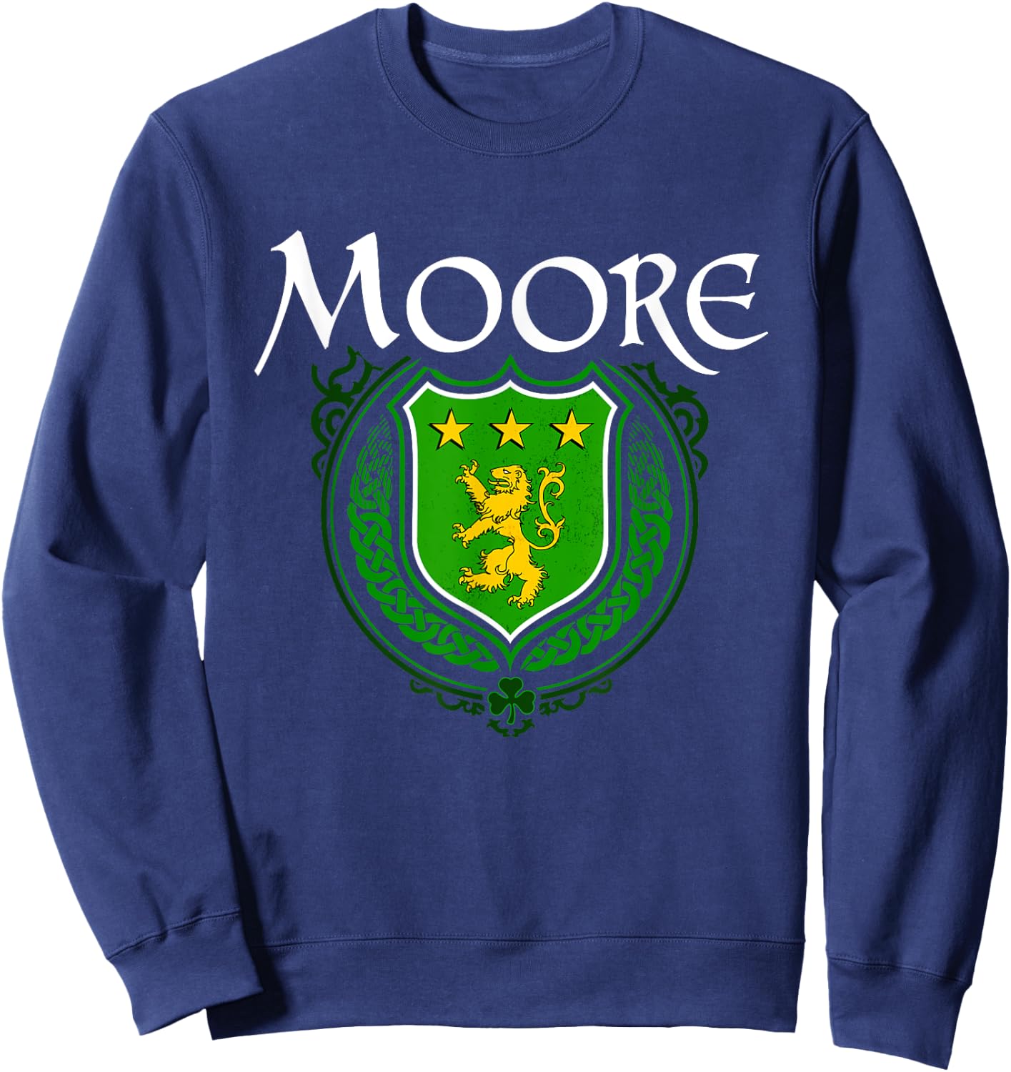 Moore Surname Irish Clan Tartan Badge Ireland Sweatshirt - Sweatshirt | Navy