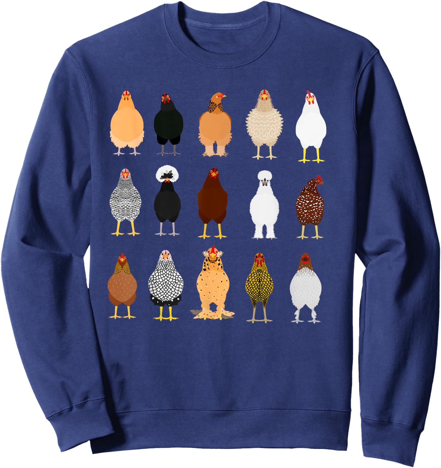 In My Chicken Mom Era, Chicken Lady, Chickens Front And Back Sweatshirt - Sweatshirt | Navy