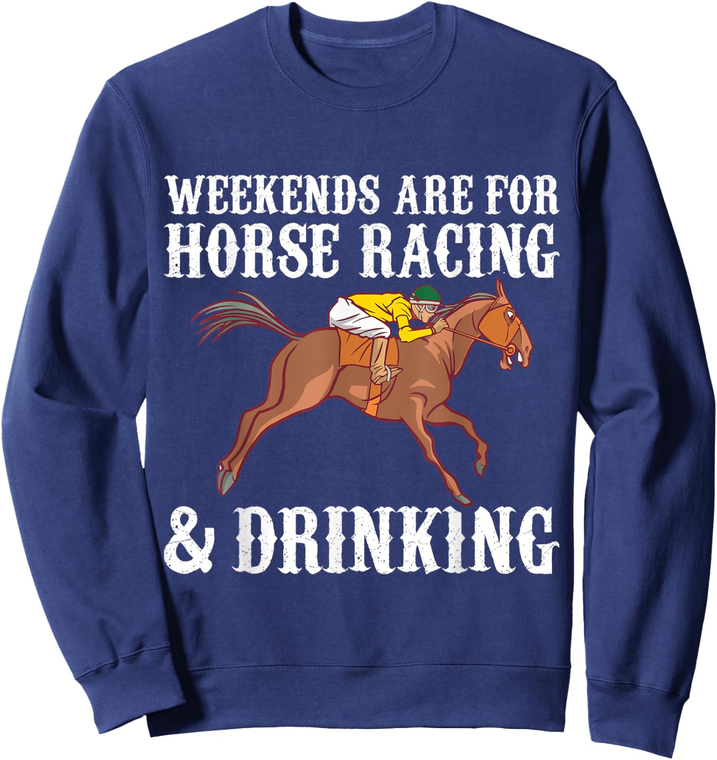 Funny horse racing jockey Sweatshirt - Sweatshirt | Navy