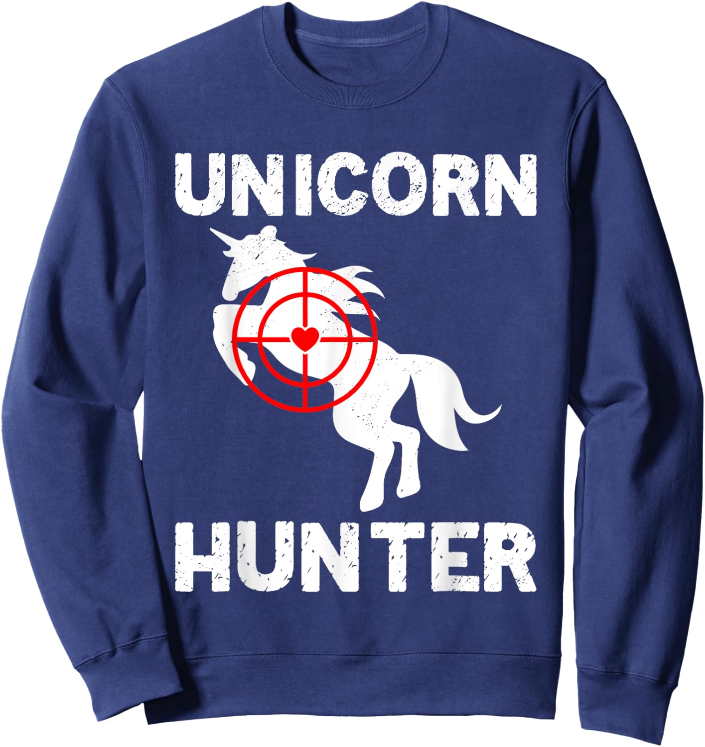 Halloween Unicorn Hunter Scary Unicorn Horse Hunting Sweatshirt - Sweatshirt | Navy
