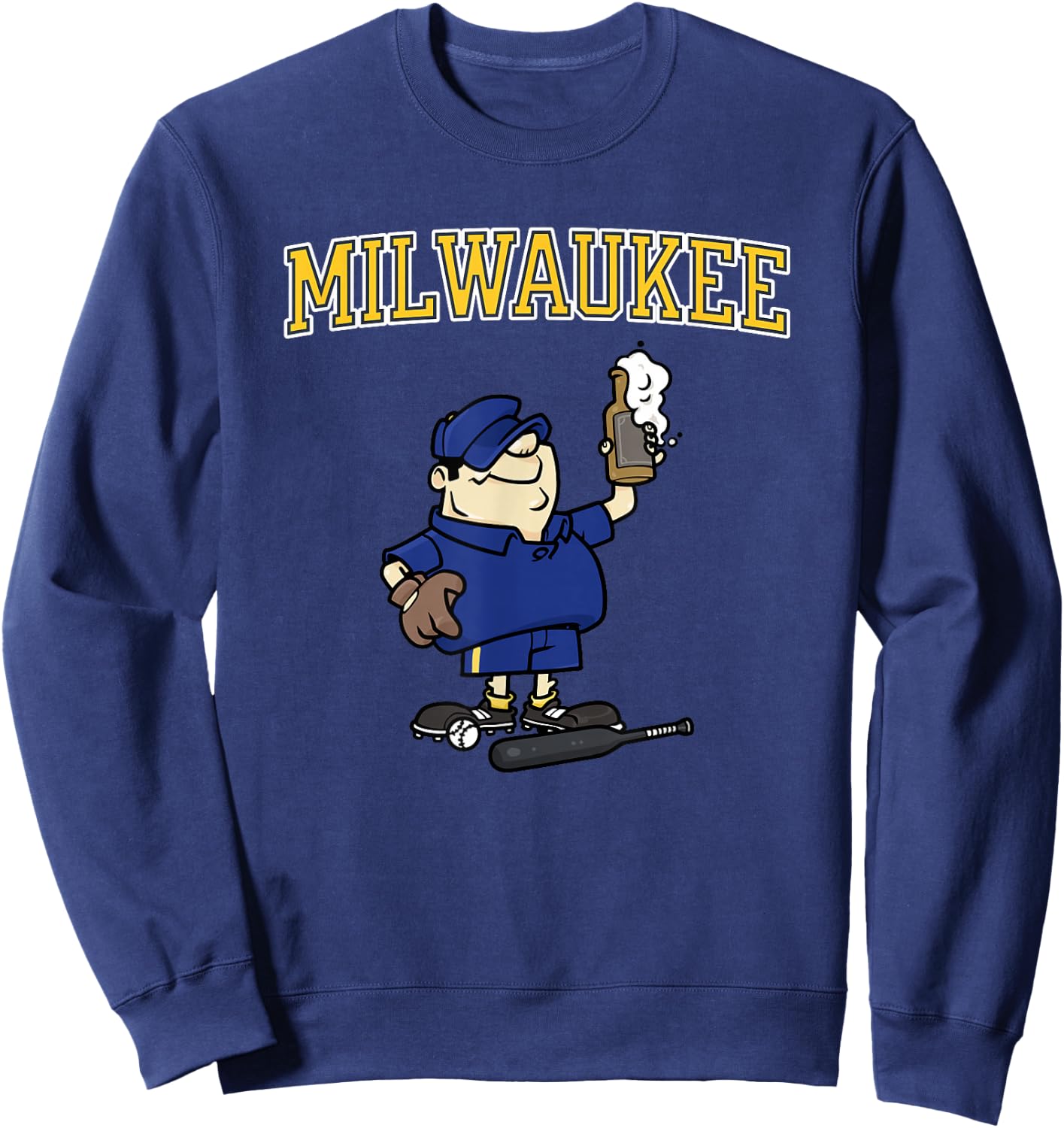 Milwaukee Baseball and Beer Sweatshirt - Sweatshirt | Navy